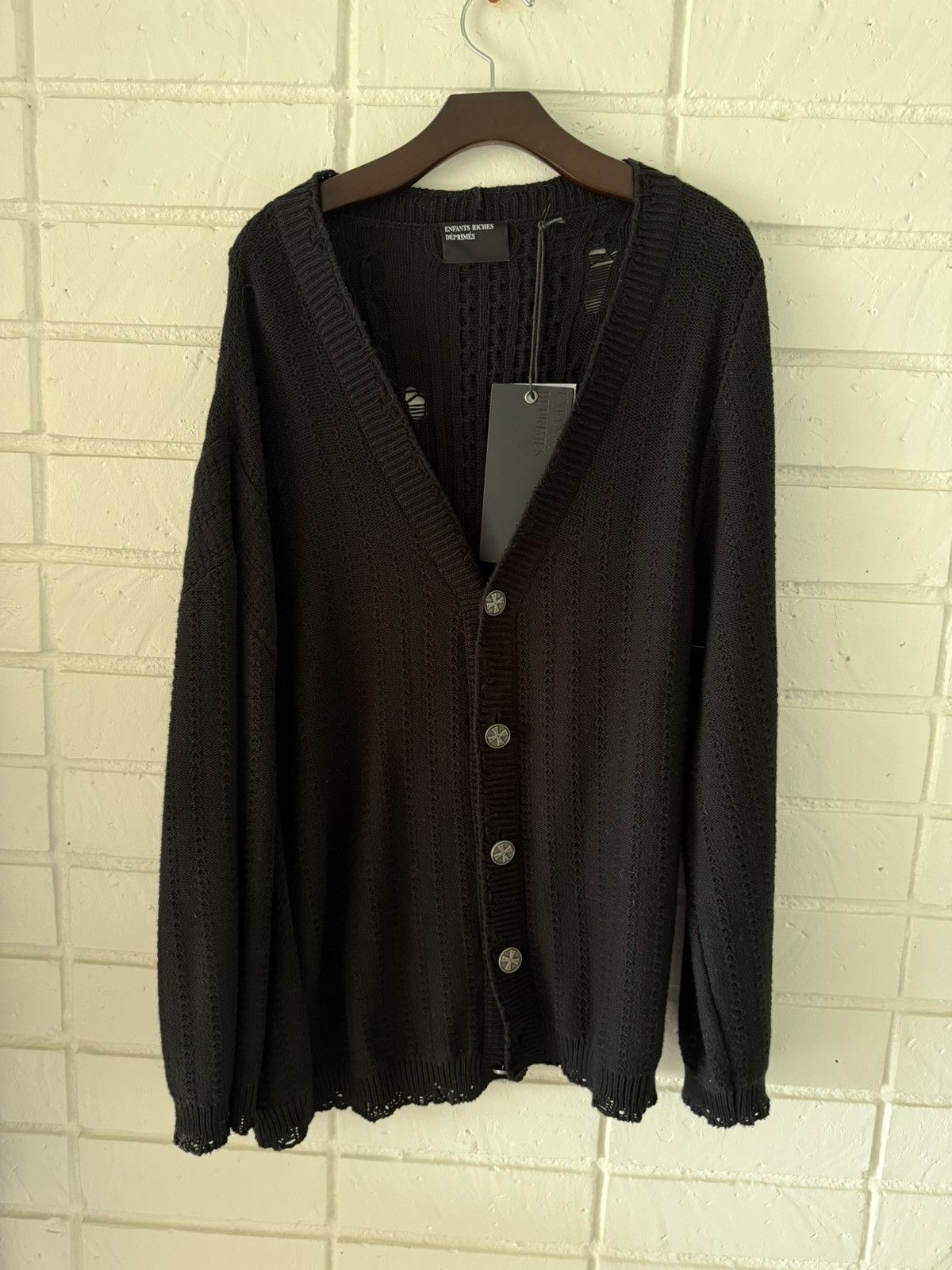 Enfants Riches Deprimes Enfants Riches Déprimés asymmetrical black cardigan Size US L / EU 52-54 / 3 - 1 Thumbnail