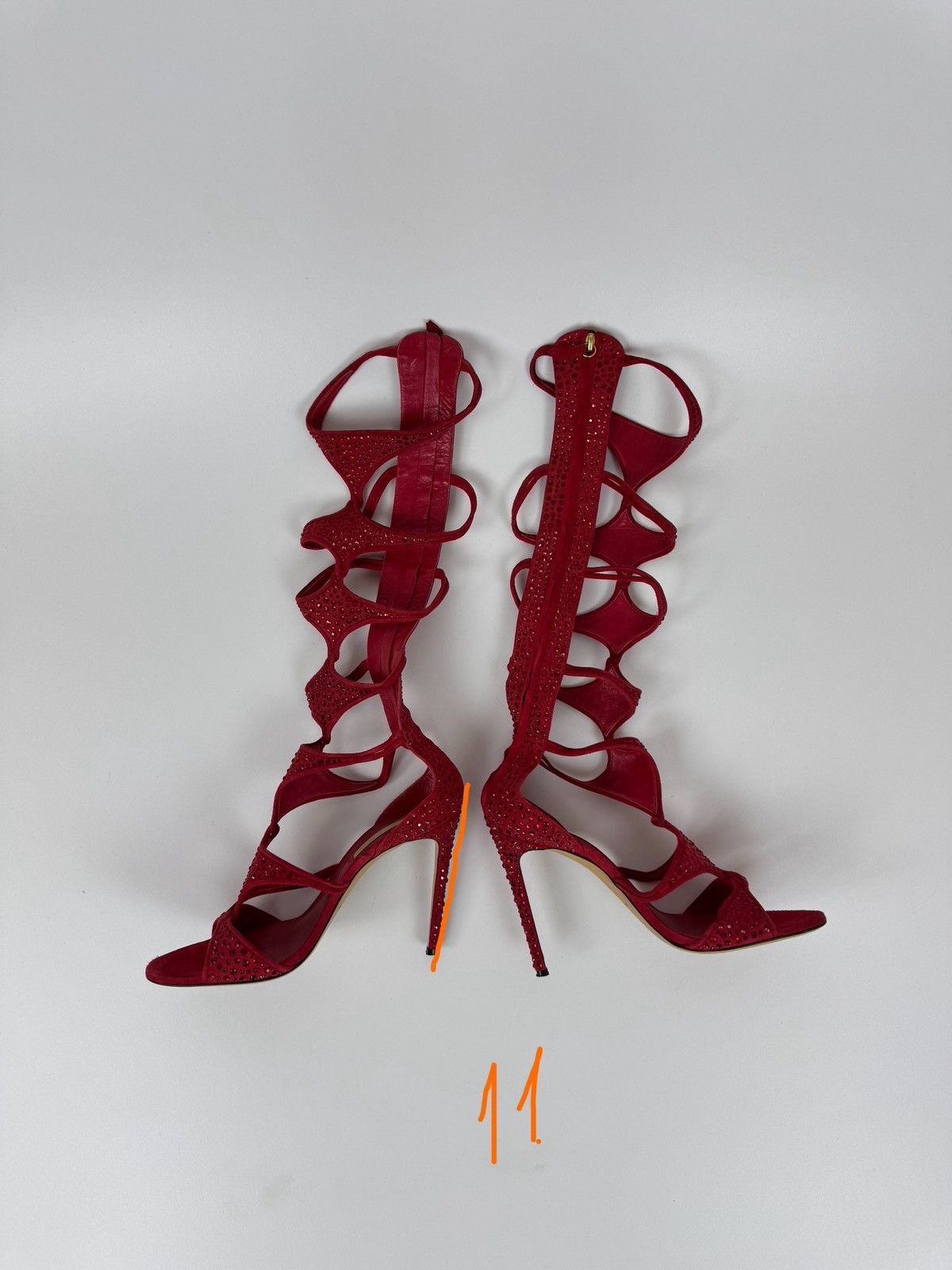 Casadei CASADEI Open Zipper Crystal High Boots Stiletto High Heels Size US 10 / IT 40 - 13 Thumbnail