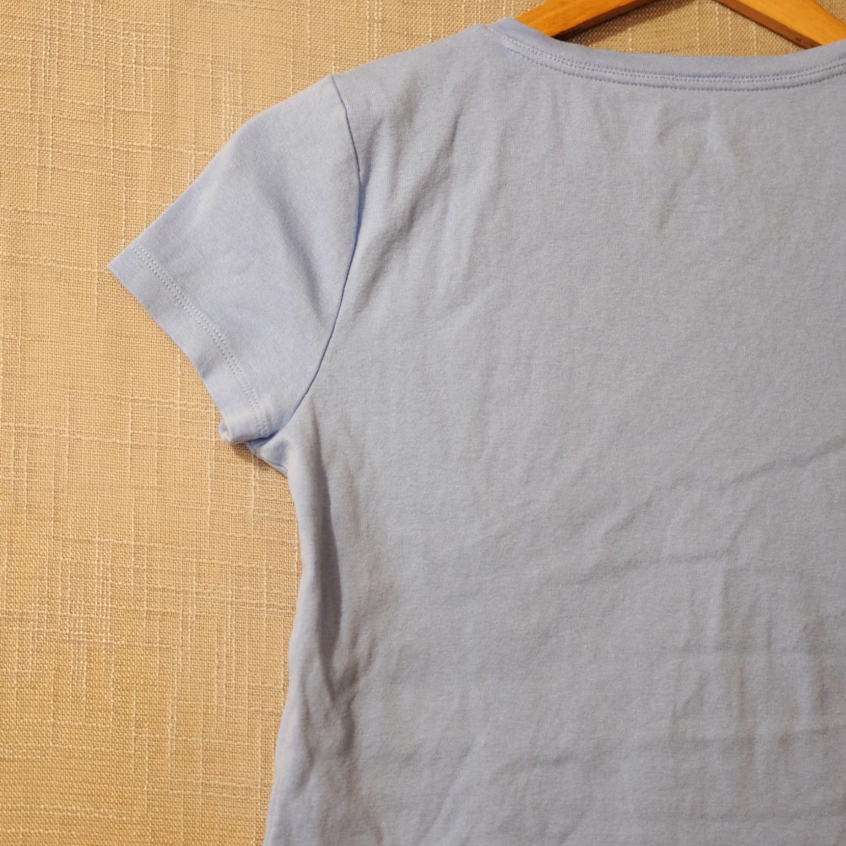 Vintage St. John's Bay Essential Tee Blue V-Neck 100% Cotton Women's S Shirt Size S / US 4 / IT 40 - 6 Thumbnail