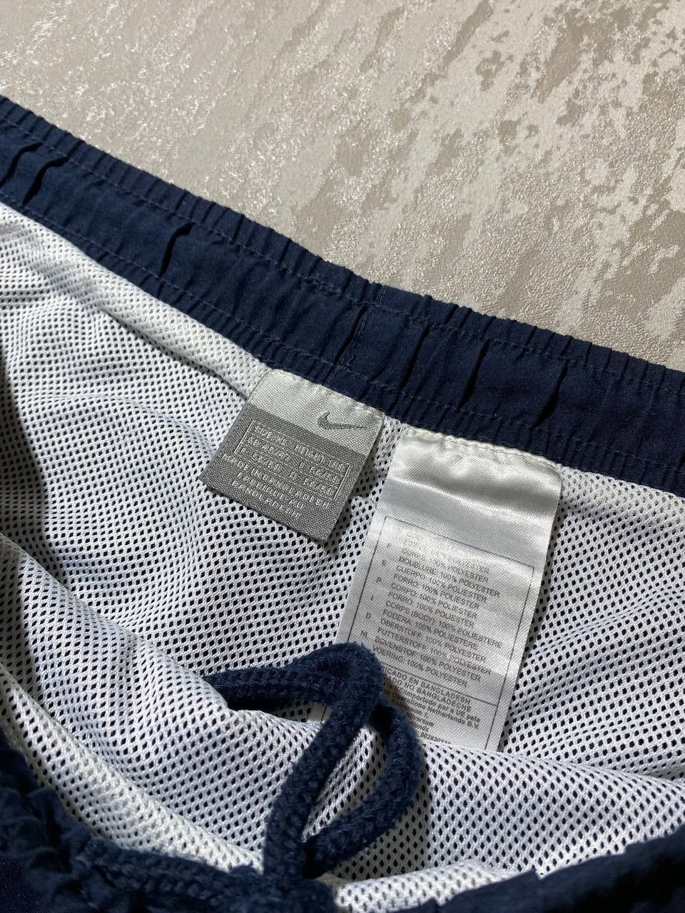 Nike × Vintage Vintage Nike shorts XL swoosh mini logo blue Size US 40 / EU 56 - 6 Thumbnail