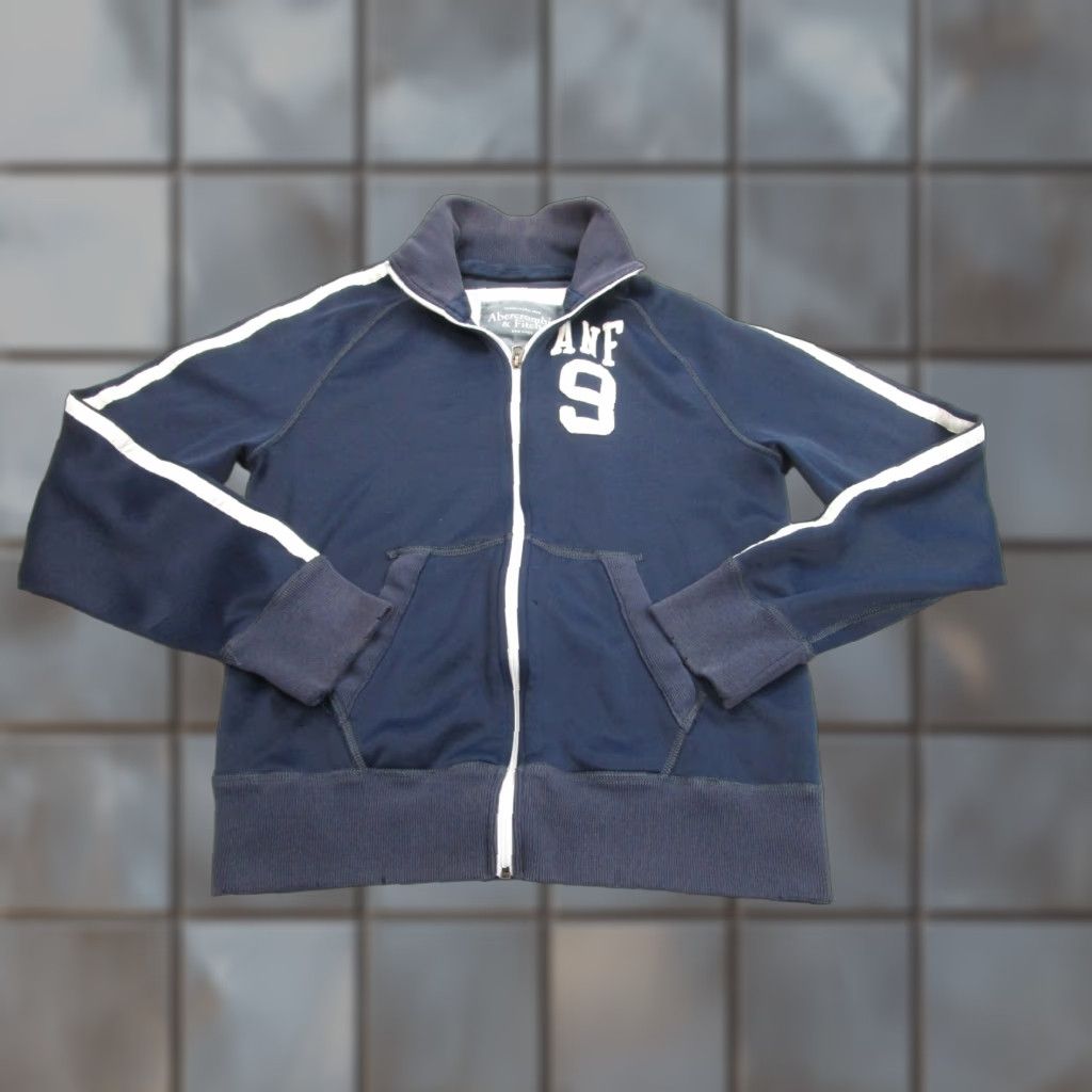 Abercrombie & Fitch VINTAGE Abercrombie & Fitch Track Jacket Mens L Blue Preppy Grunge Academia Shirt Size US L / EU 52-54 / 3 - 1 Thumbnail