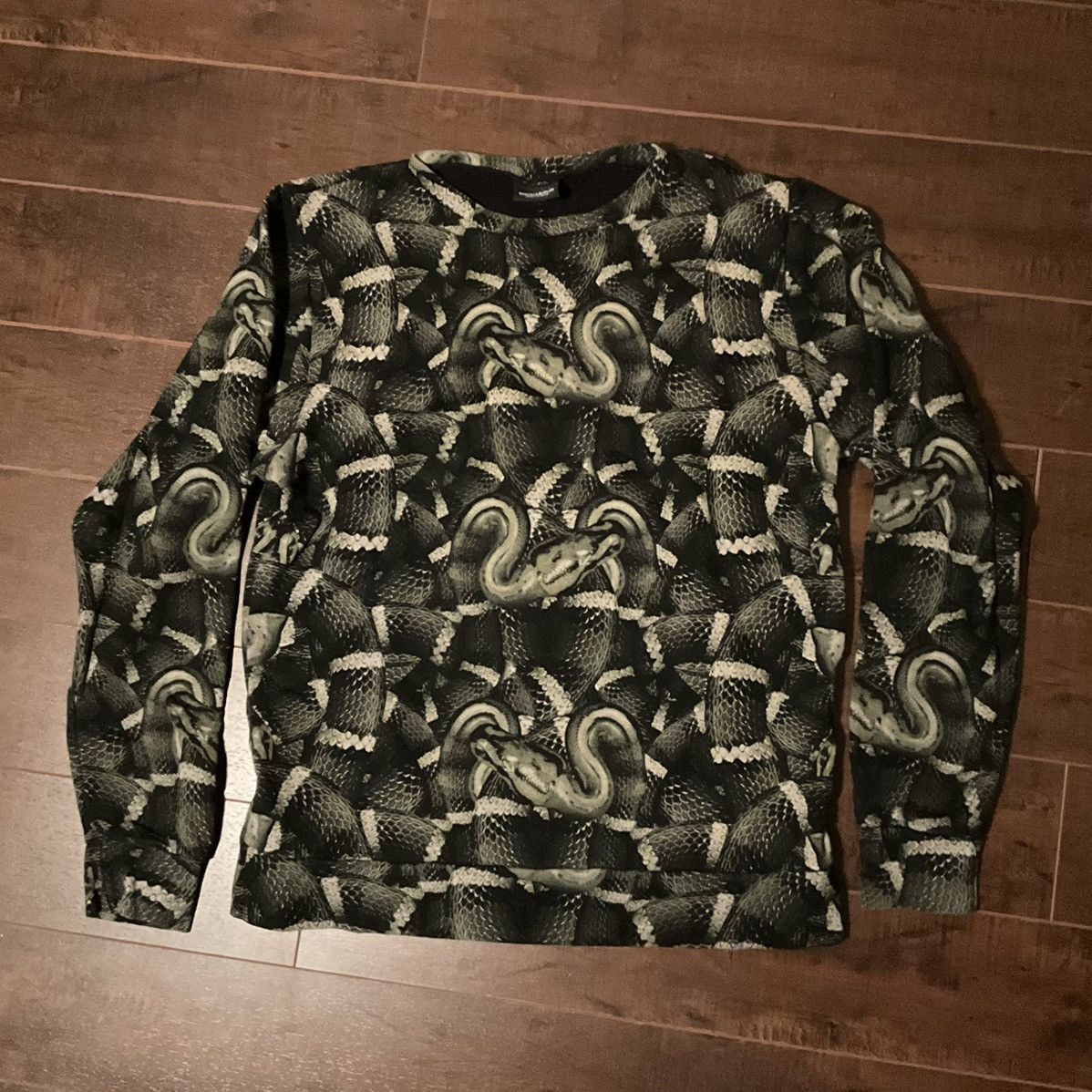 image of Marcelo Burlon Snake Overall Print in Green, Men's (Size Small)