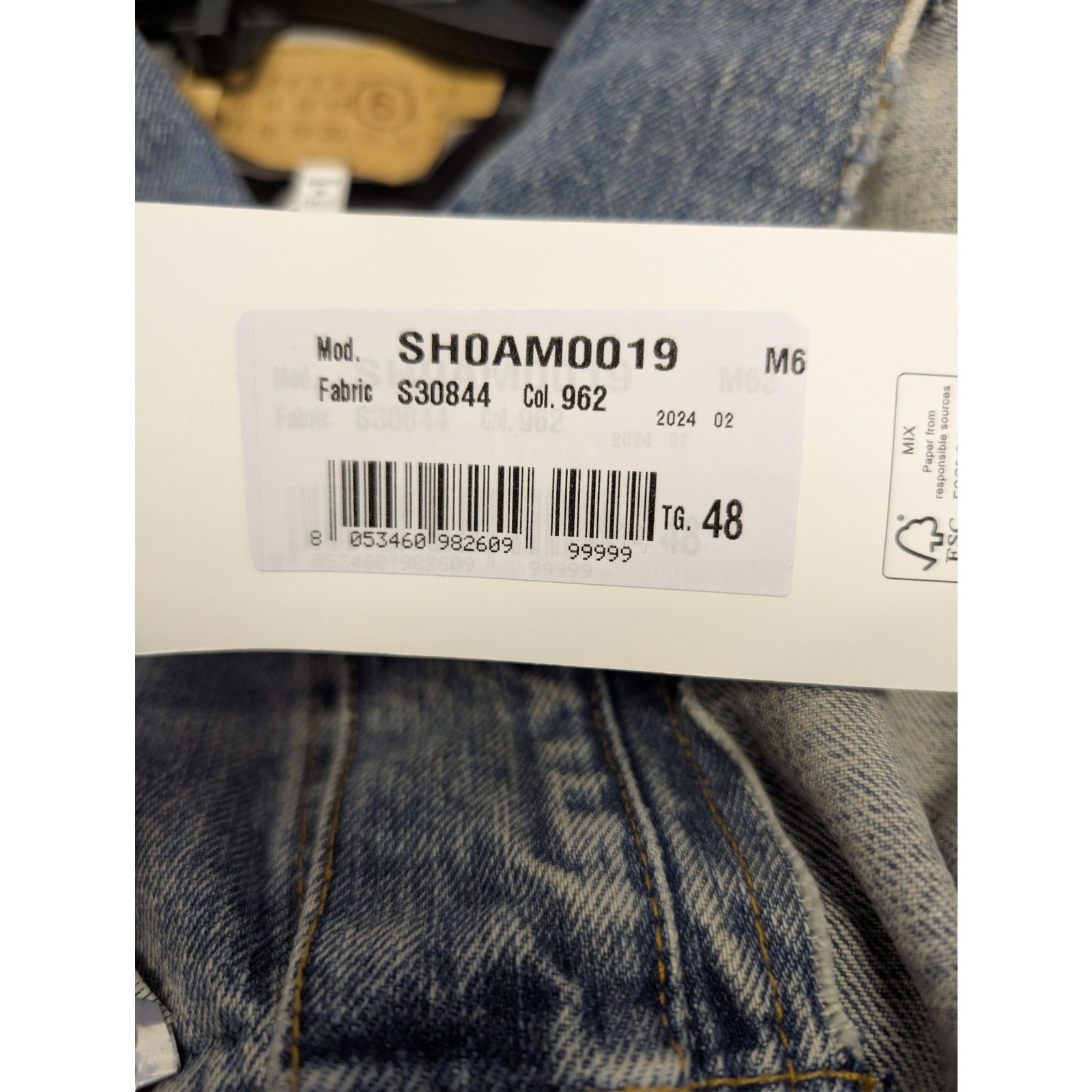 Maison Margiela o1rshd1 Contrast-front Denim Jacket in Blue Size US M / EU 48-50 / 2 - 21 Thumbnail