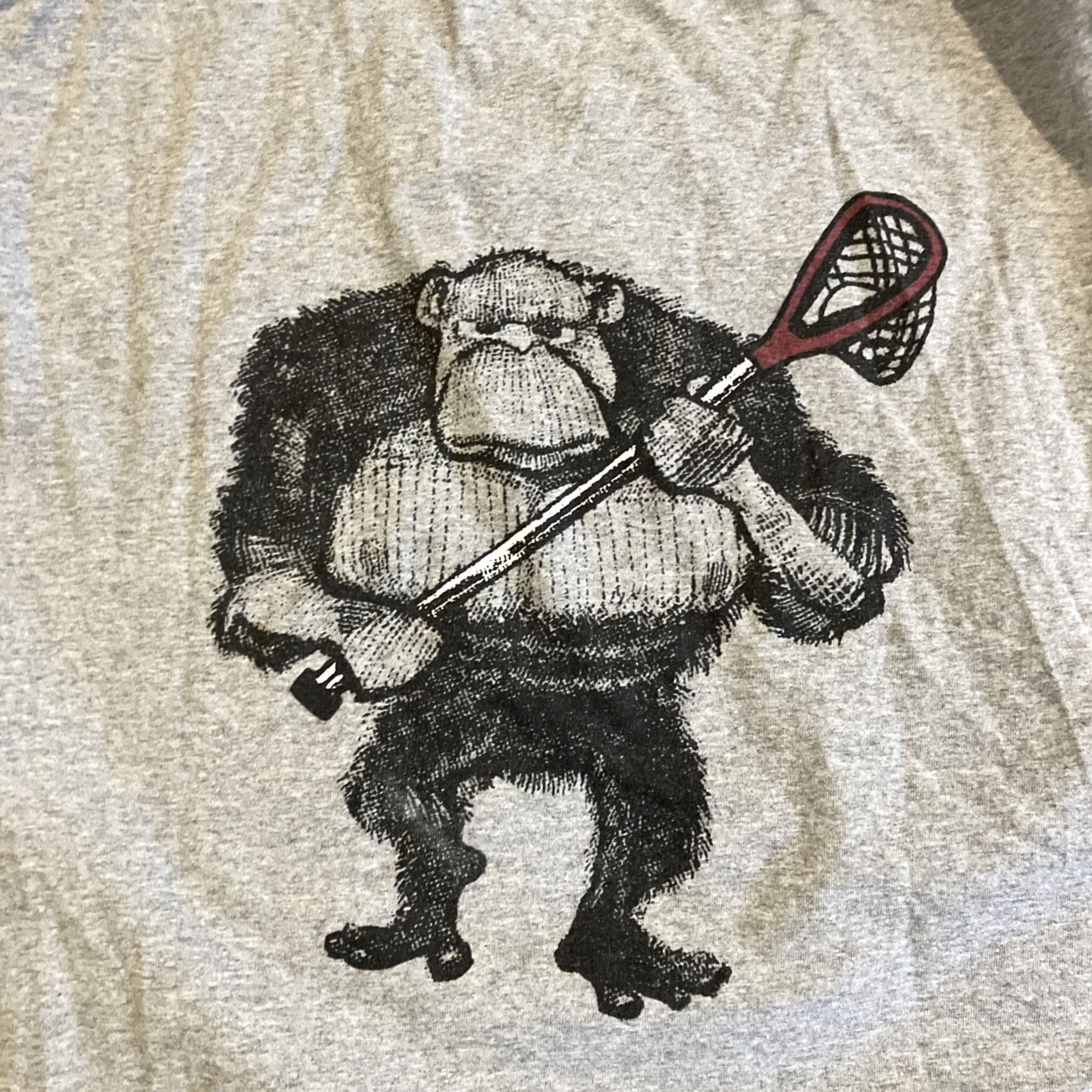 Delta VINTAGE Delta UMASS LACROSSE Gorilla Lacrosse Double-Sided Long Sleeve T Shirt XL Gray Mens XL Size US XL / EU 56 / 4 - 5 Thumbnail
