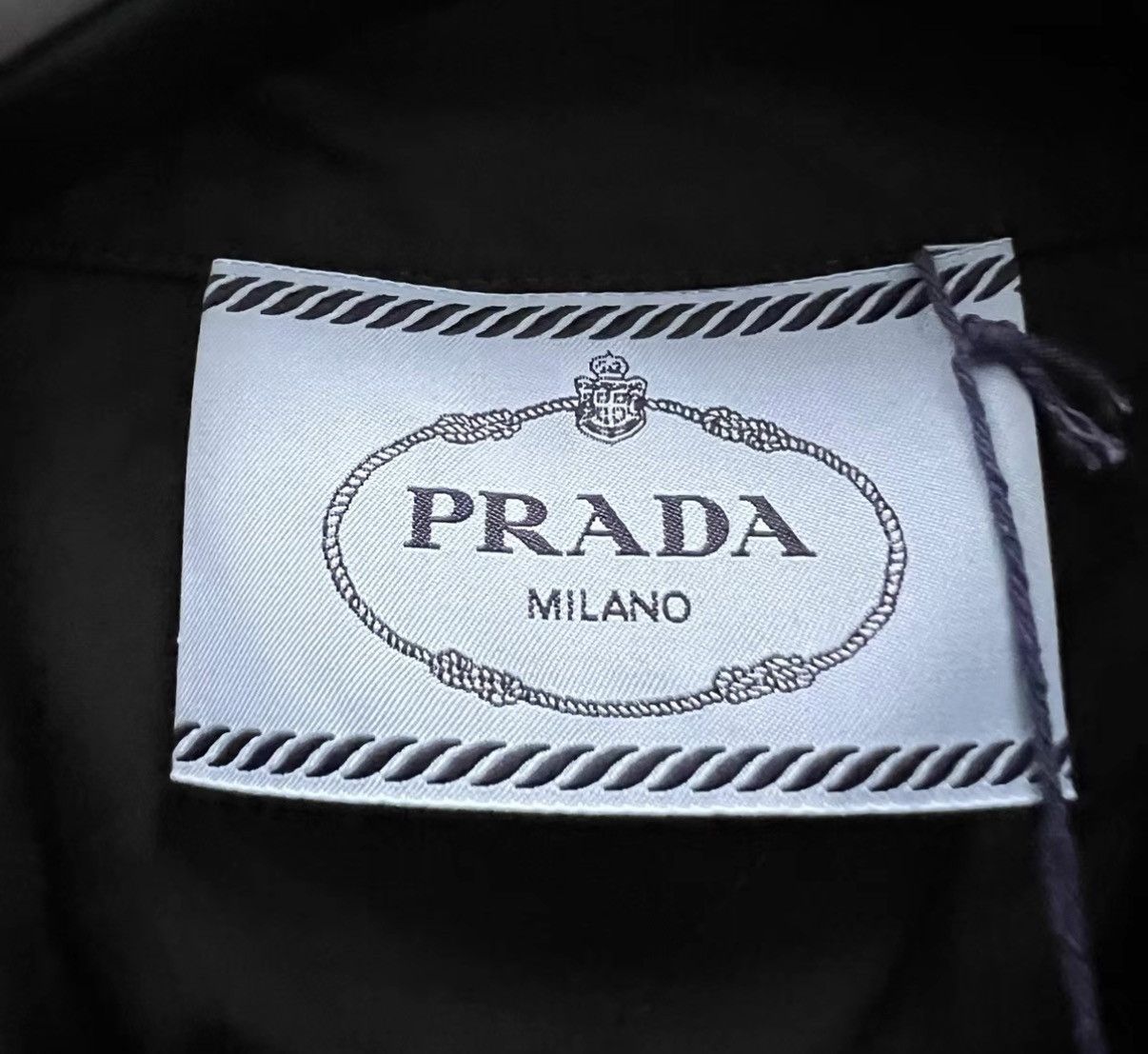 Prada Prada Black Logo Waist-tied Shirt Dress J41 Size M / US 6-8 / IT 42-44 - 4 Thumbnail