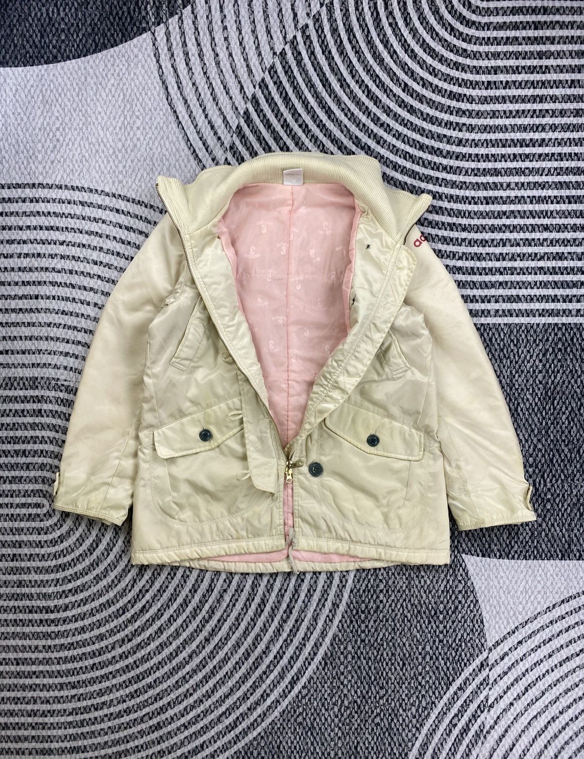 Adidas Vintage Adidas 3 Striped Big Spellout Rare Design Jacket Size US M / EU 48-50 / 2 - 7 Thumbnail