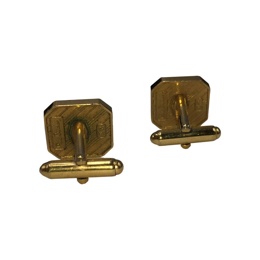 Pierre Cardin Pierre Cardin Gold and Black Enamel Retro Cufflinks Size ONE SIZE - 3 Thumbnail