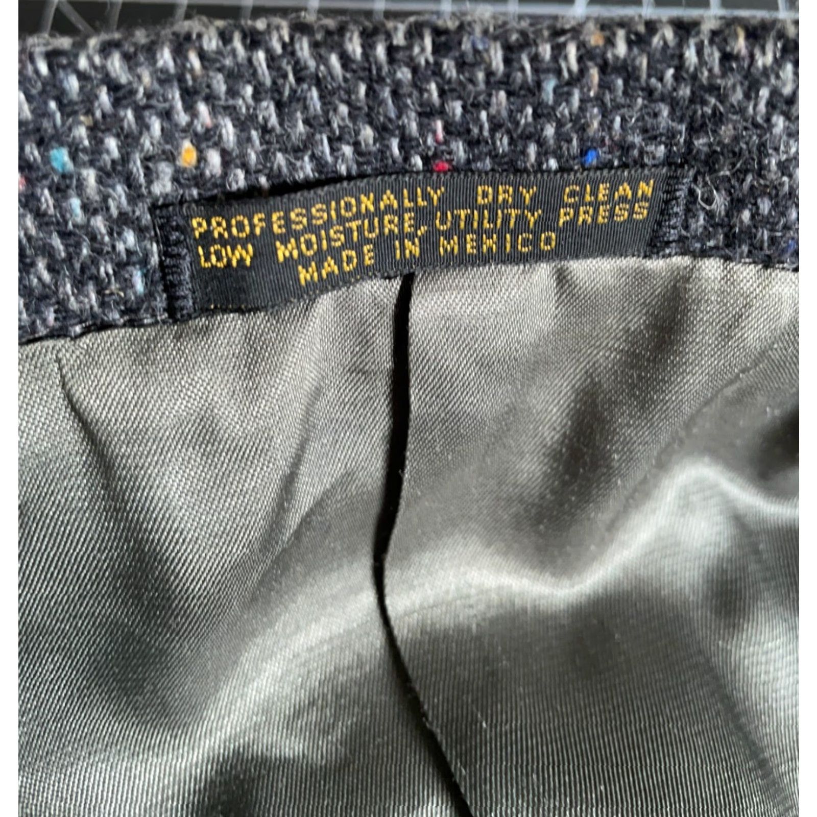 Vintage VINTAGE John Weitz Blazer Mens 48L Gray Tweed 2-Button Single-Breasted Notch Lapel Wool 80s Preppy Casual competition Size 48R - 4 Thumbnail