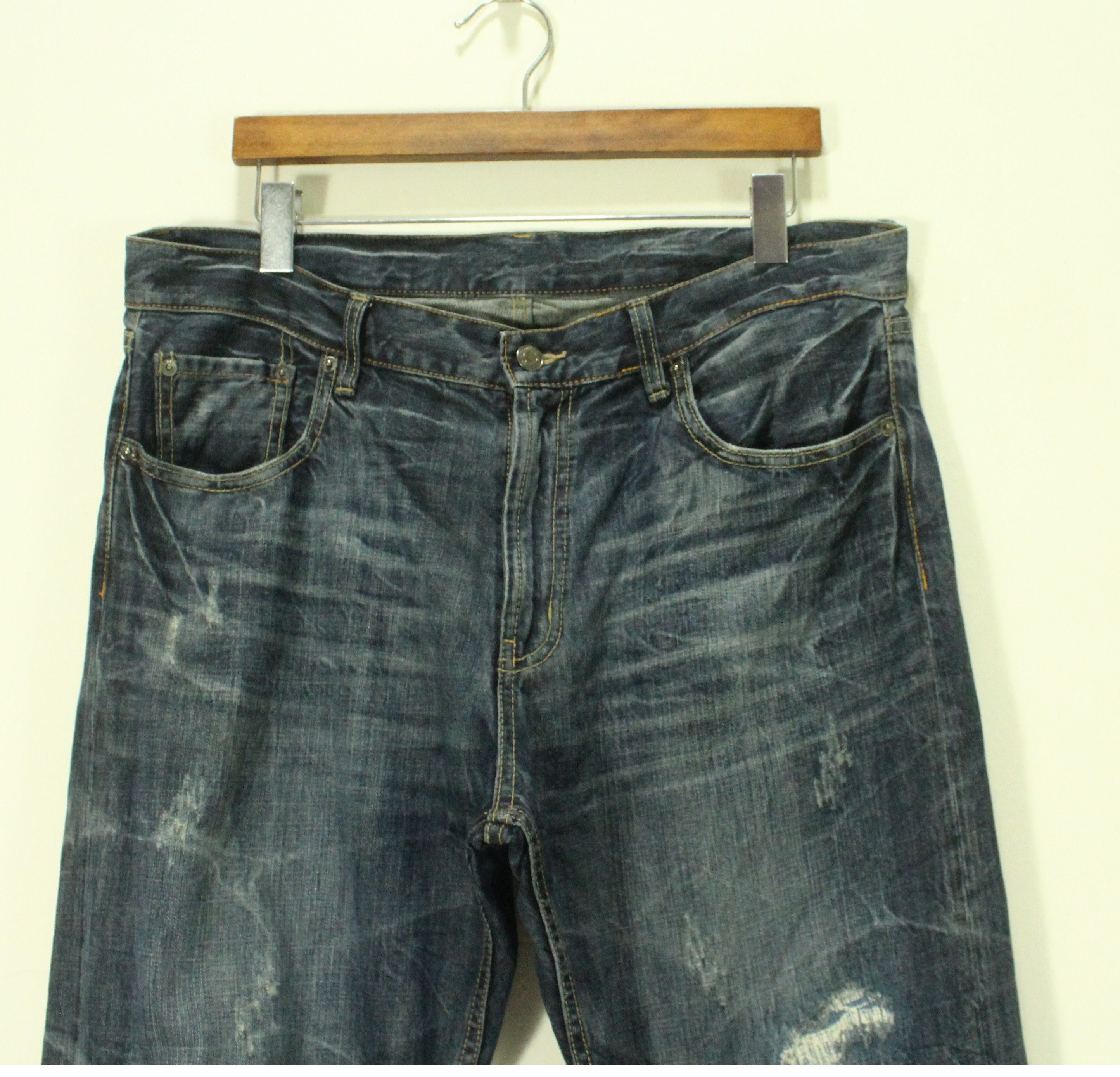 Christian Audigier × Ed Hardy × Von Dutch Embroidered Skull ORIRIN Distressed Denim Size US 36 / EU 52 - 4 Thumbnail