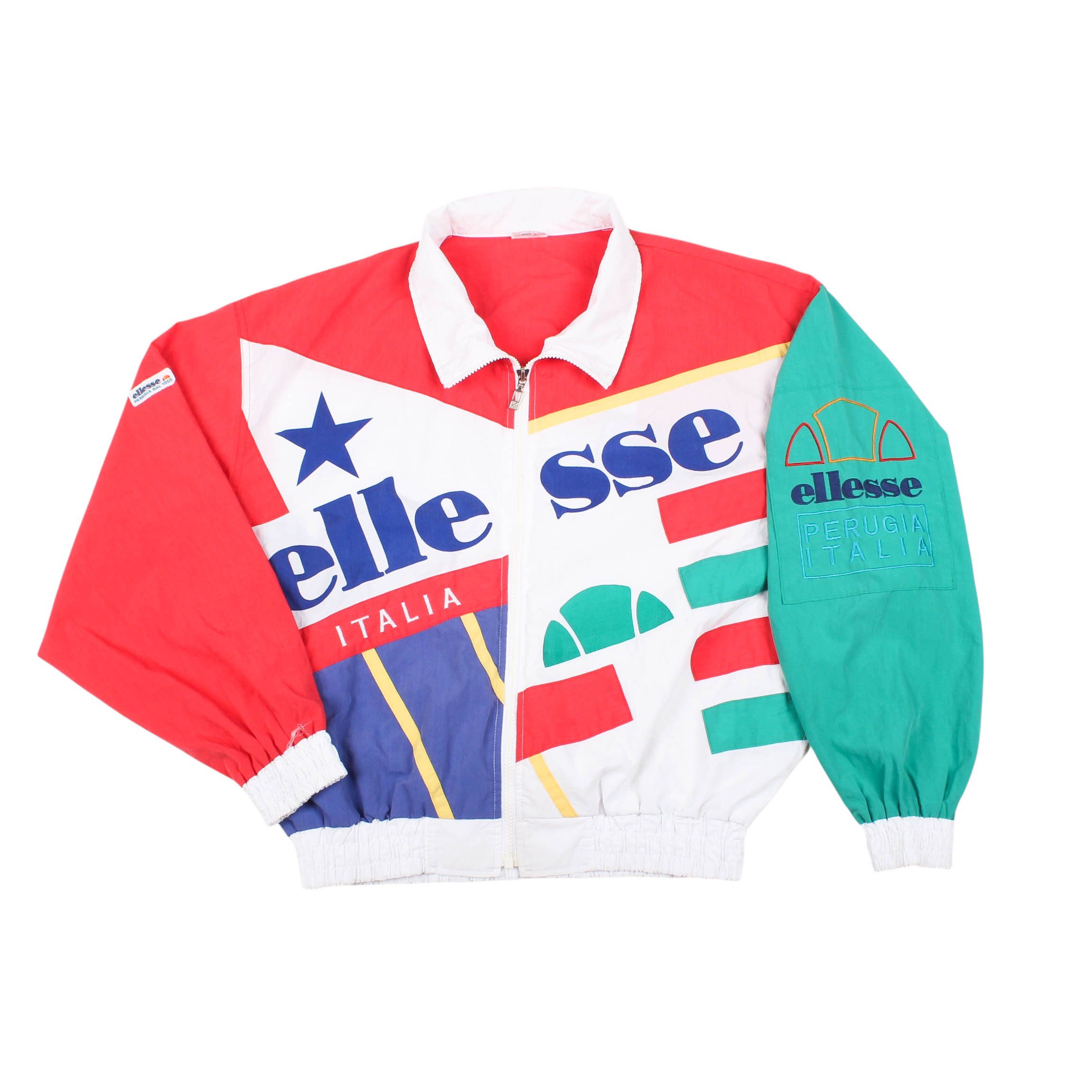 Ellesse × Vintage Ellesse perugia italia Windbreaker colorblock 
