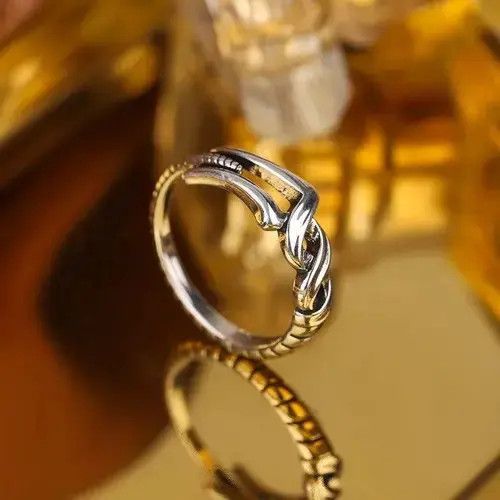 Other Original 925 Sterling Silver Cross Line Rings Size ONE SIZE - 4 Thumbnail
