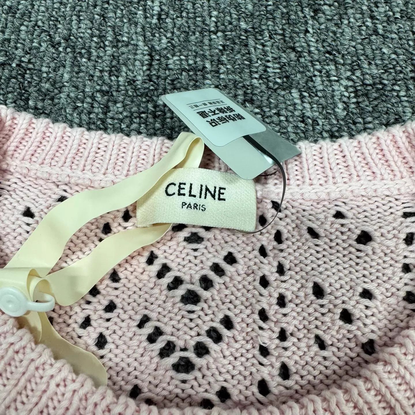 Celine Celine Pink Triomphe Cutout Short Knit Cardigan Women's XS Size XS / US 0-2 / IT 36-38 - 4 Thumbnail