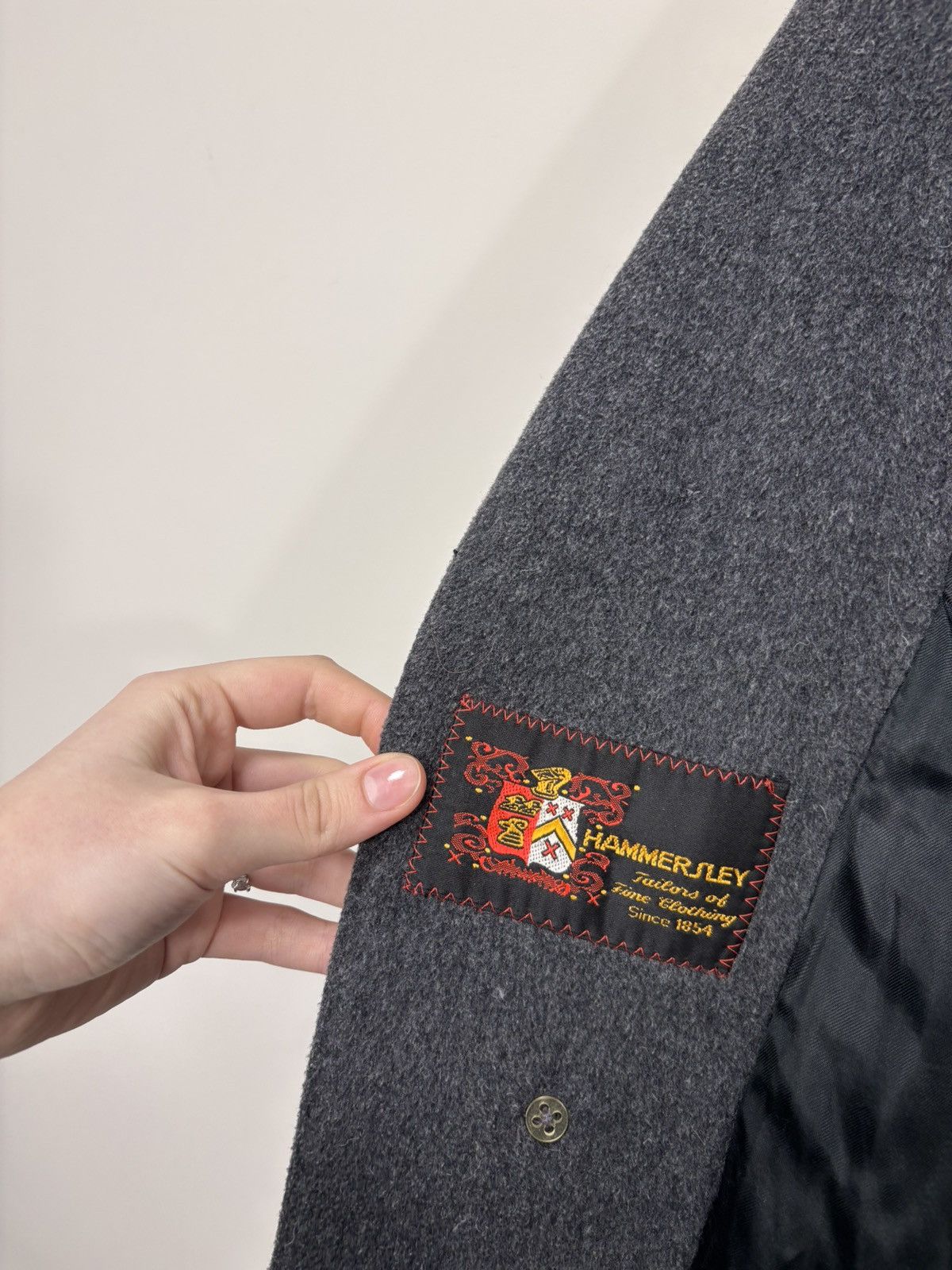 Other Hammersley Vintage Men’s Tailored Grey Wool Cashmere Coat Size US M / EU 48-50 / 2 - 10 Thumbnail