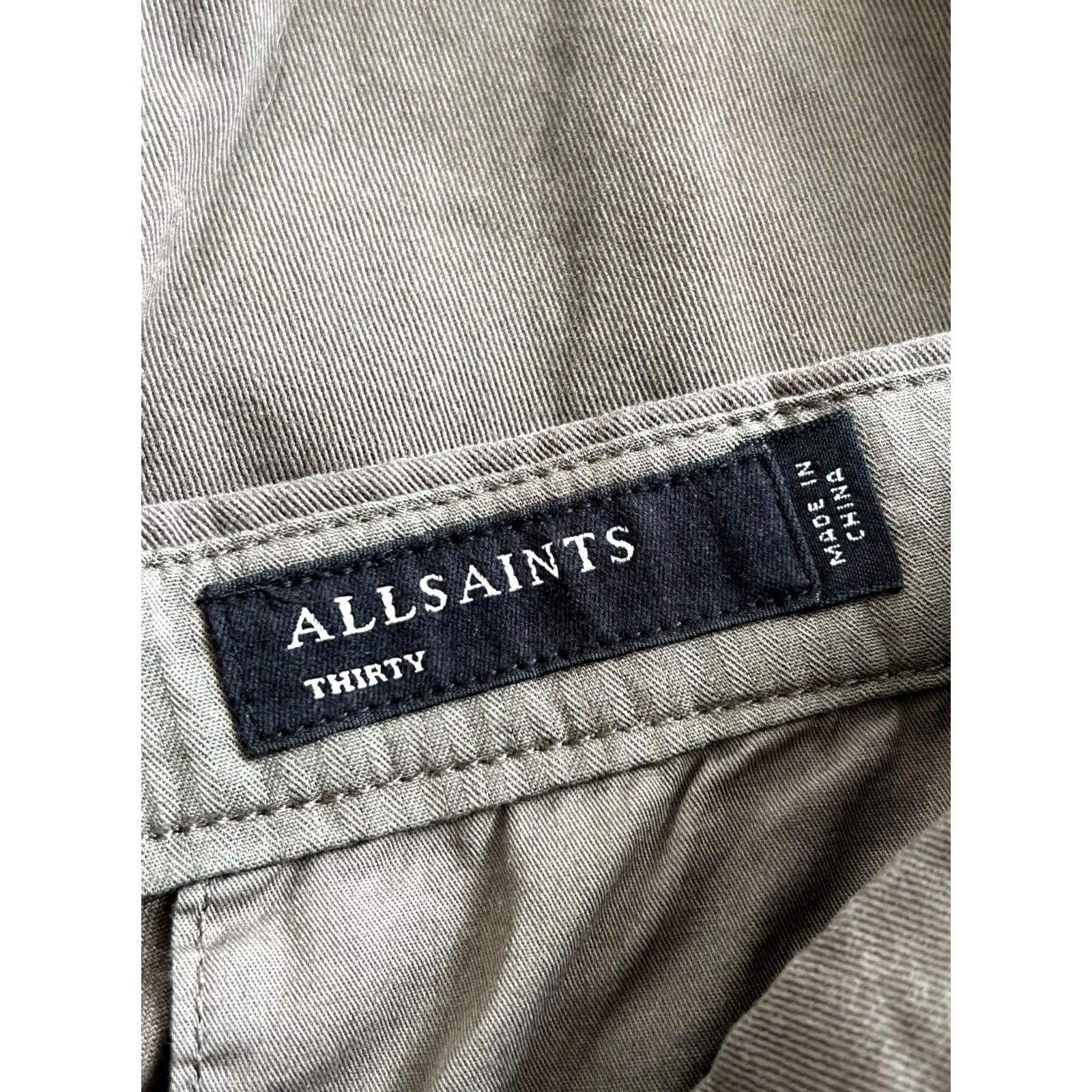 Allsaints AllSaints Mens Chino Pants Dark Gray 32x26 Straight Side Pockets Button Zip Pants Mens Size US 32 / EU 48 - 2 Thumbnail