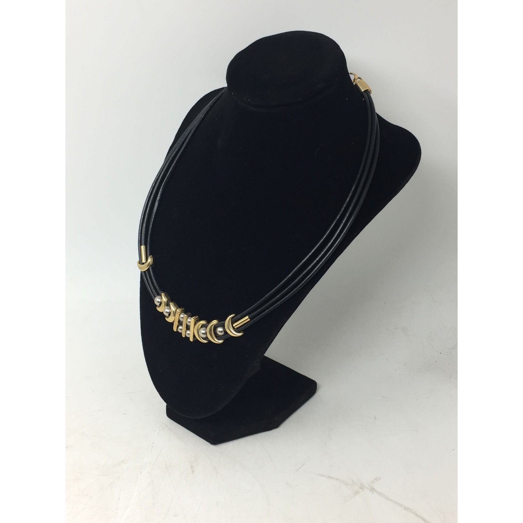 Other Women's Black Layered Rope Necklace with Gold and Silver Cha Size ONE SIZE - 2 Thumbnail