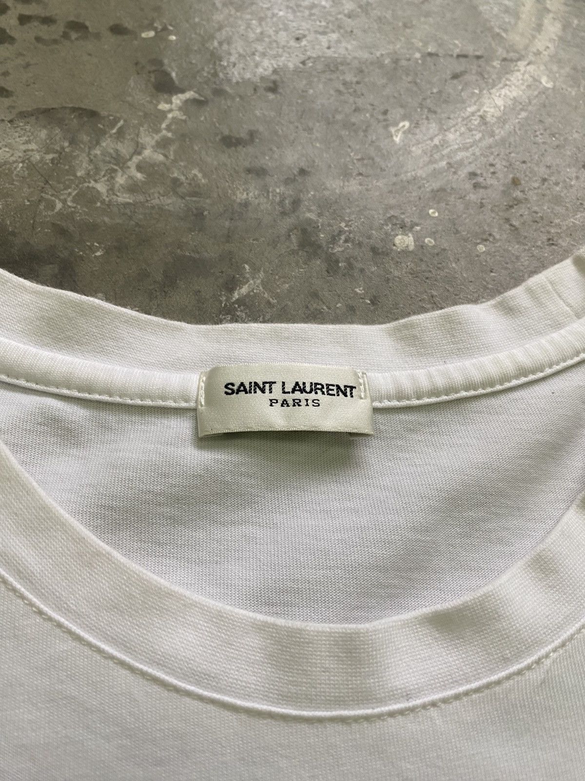 Hedi Slimane × Saint Laurent Paris Vintage Saint Laurent Paris Rhinestone Tee Size US M / EU 48-50 / 2 - 7 Thumbnail