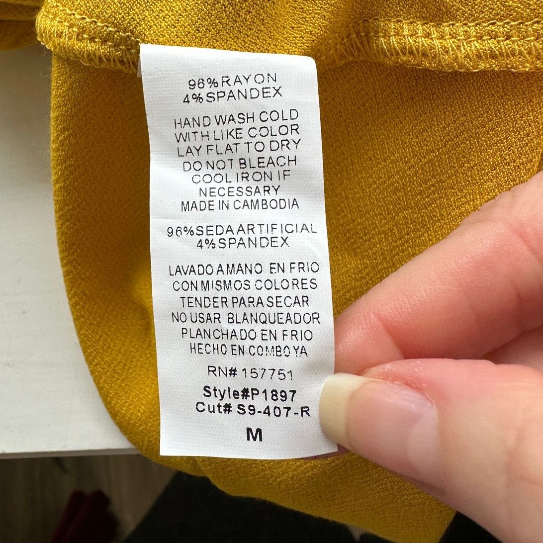 Other NWT Shop Basic Mustard Ruffle Sleeve Front Knot Shirt M Size M / US 6-8 / IT 42-44 - 10 Thumbnail