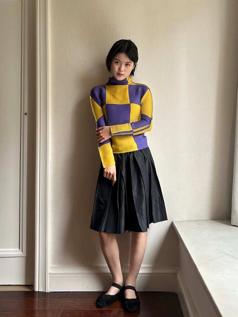 Issey Miyake Issey Miyake Color block pleated top Size M / US 6-8 / IT 42-44 - 3 Thumbnail
