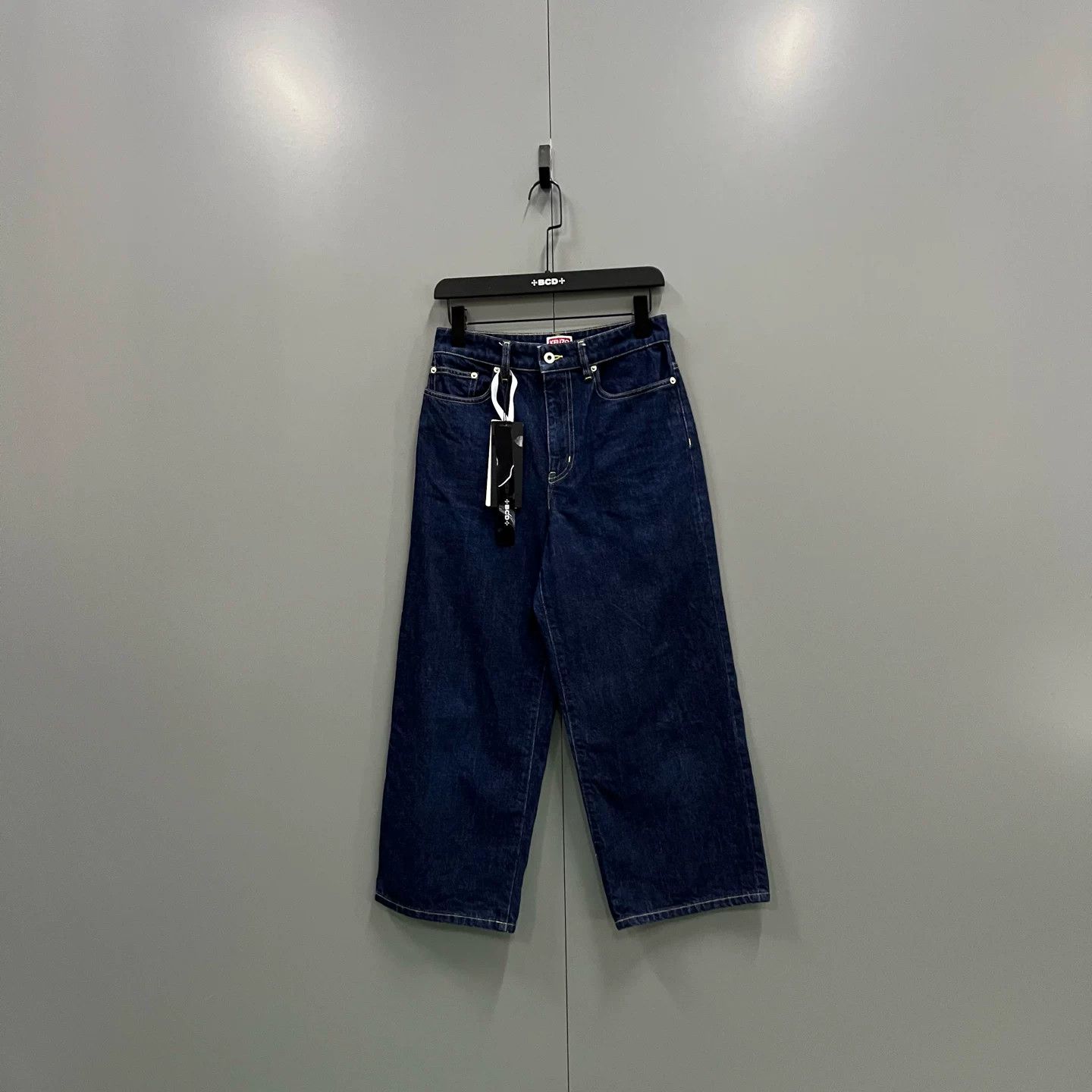 Kenzo KENZO Dark Blue Wide-Leg Pants Size 26" / US 2 / IT 38 - 1 Thumbnail