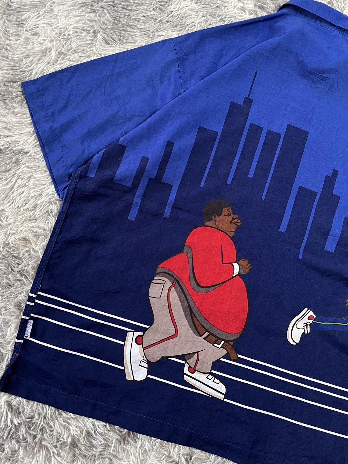 Fubu Rare FUBU Platinum Fat Albert Button Up Royal Blue Shirt Size US XXL / EU 58 / 5 - 10 Thumbnail
