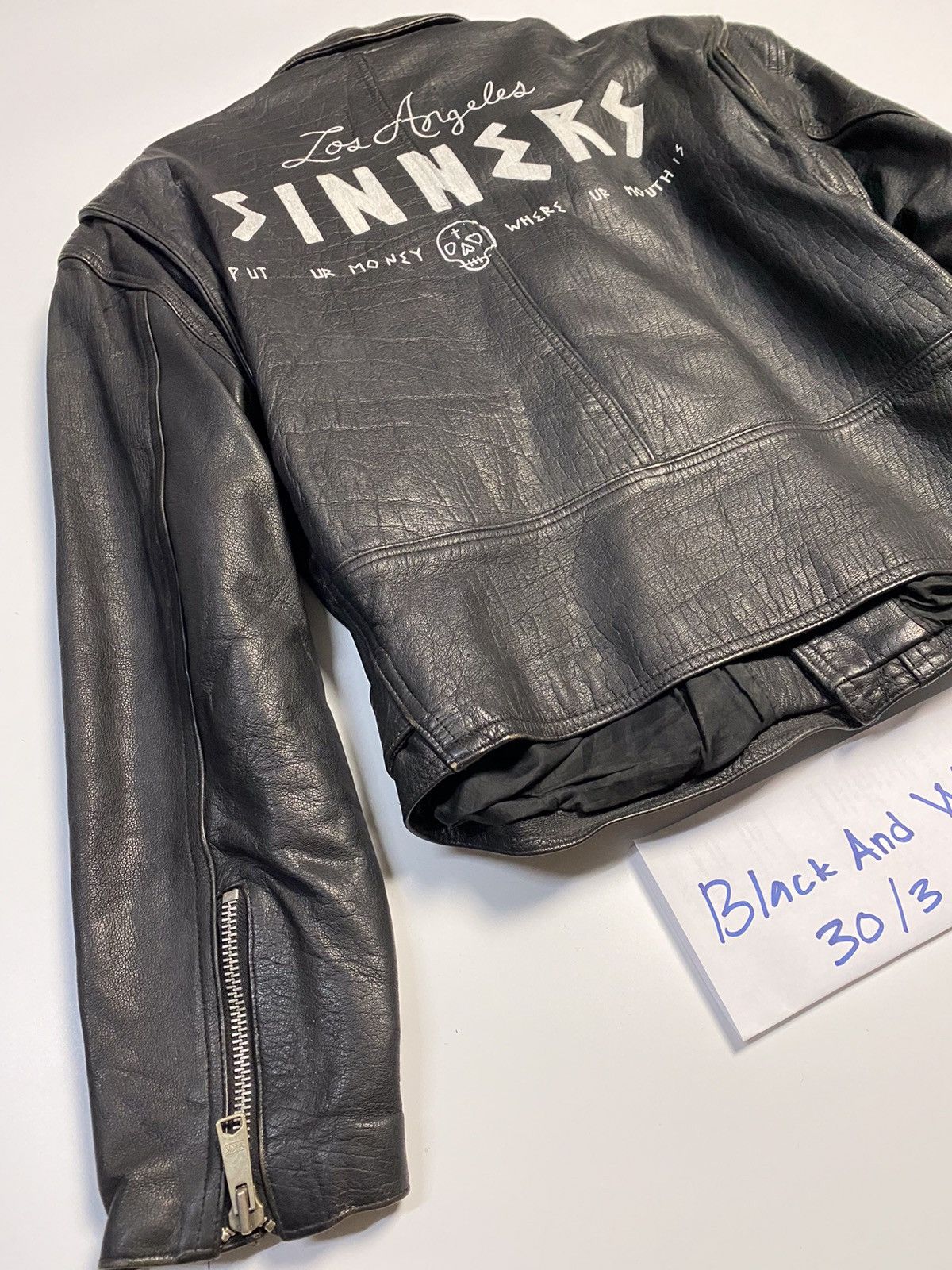 For Those Who Sin SINNERS GANG LEATHER JACKET Size US L / EU 52-54 / 3 - 9 Thumbnail