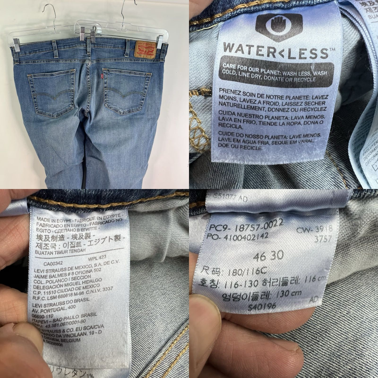 Levi's Levi’s 541 Athletic Taper Denim Jeans Blue Men's 46 29 Inseam Stretch 5-Pocket Denim Jeans Size US 30 / EU 46 - 8 Thumbnail