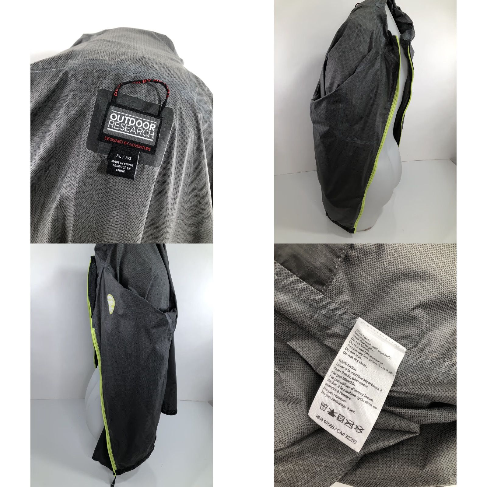 Outdoor Research Outdoor Research Windbreaker Jacket XL Mens Gray Hooded Nylon Jacket Deschutes Brewery Oregon EXC Size US XL / EU 56 / 4 - 8 Thumbnail