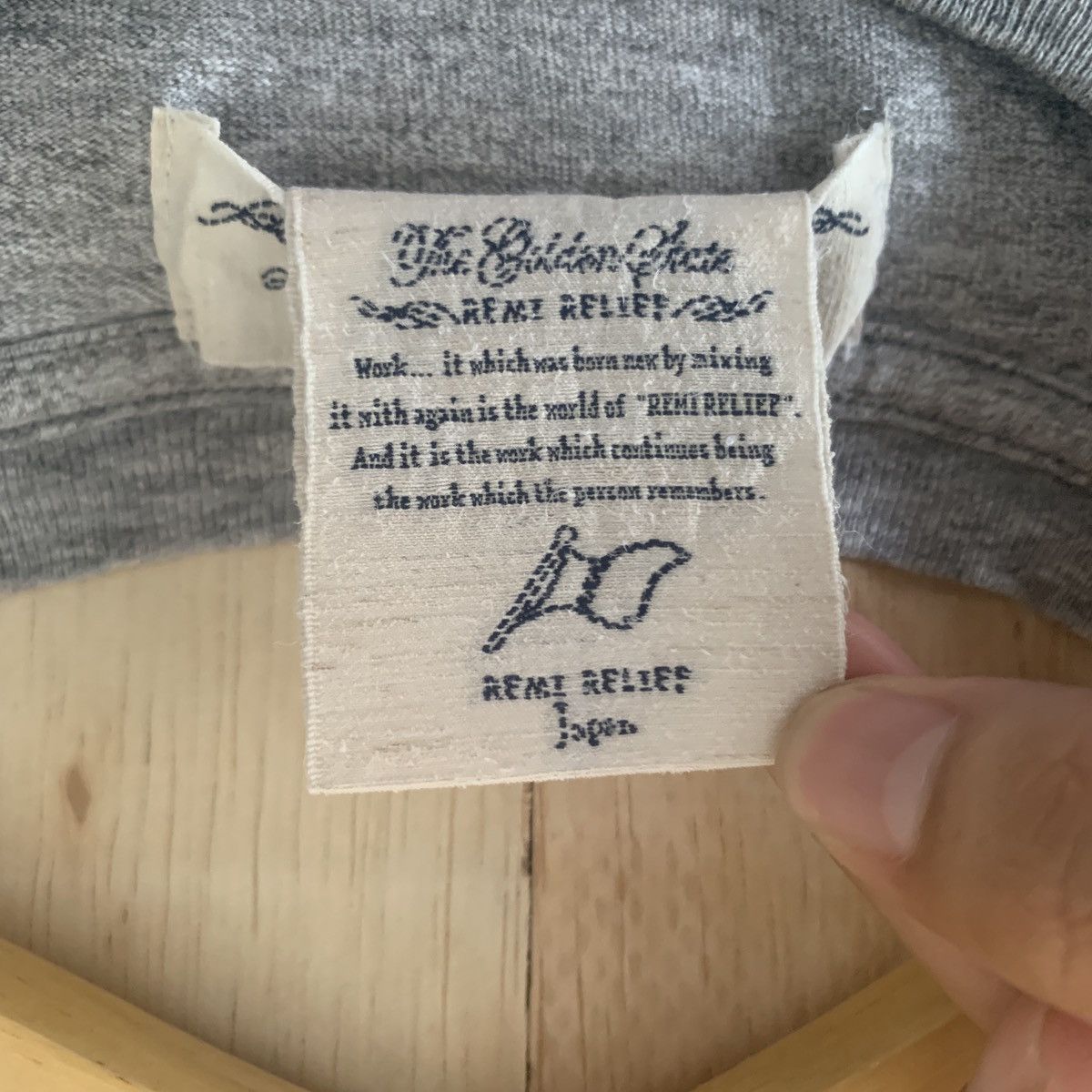 Remi Relief Remi Relief Heavy Cotton Heather Grey Pocket Tee Size US M / EU 48-50 / 2 - 4 Thumbnail