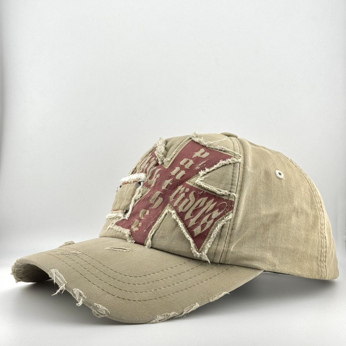 Birkenstock Vintage Birkenstock Distressed Baseball Cap Y2K Beige Hat Size ONE SIZE - 3 Thumbnail