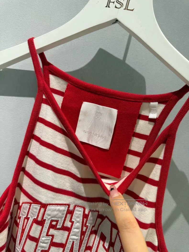 Givenchy Givenchy FW23 Color Block Logo Red and White Striped Print Size US S / EU 44-46 / 1 - 3 Thumbnail