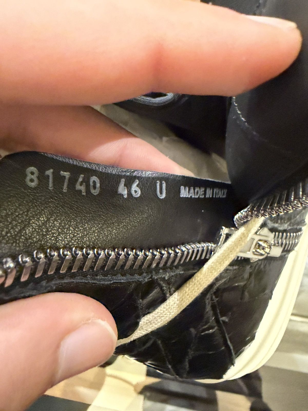 Rick Owens Rick Owens Geobaskets - Pirarucu Fishskin Black Size US 13 / EU 46 - 8 Thumbnail