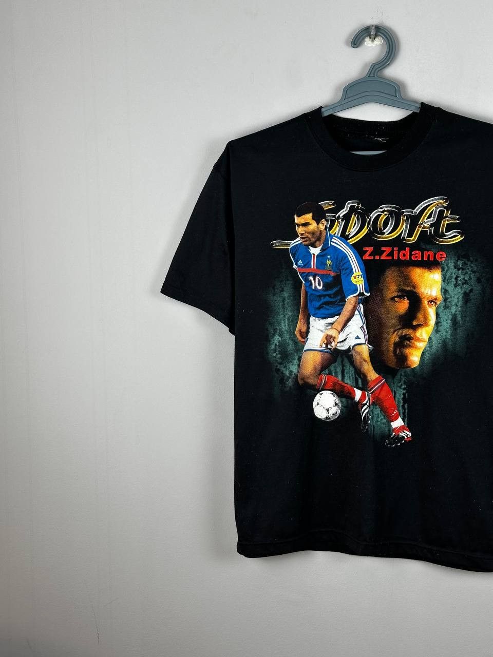 Vintage Vintage Zidane Retro Memorial Black 90s T Shirt Size US M / EU 48-50 / 2 - 2 Thumbnail