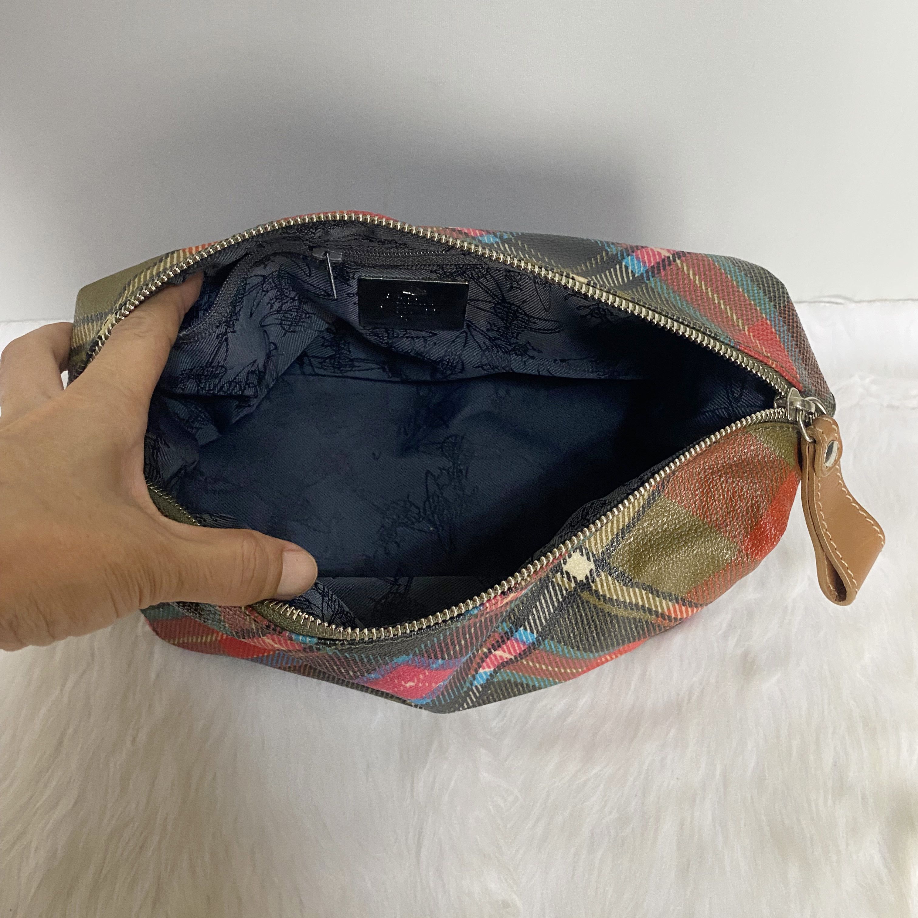 Vivienne Westwood Vintage Red Mix Tartan Clutch Bag Size ONE SIZE - 11 Thumbnail