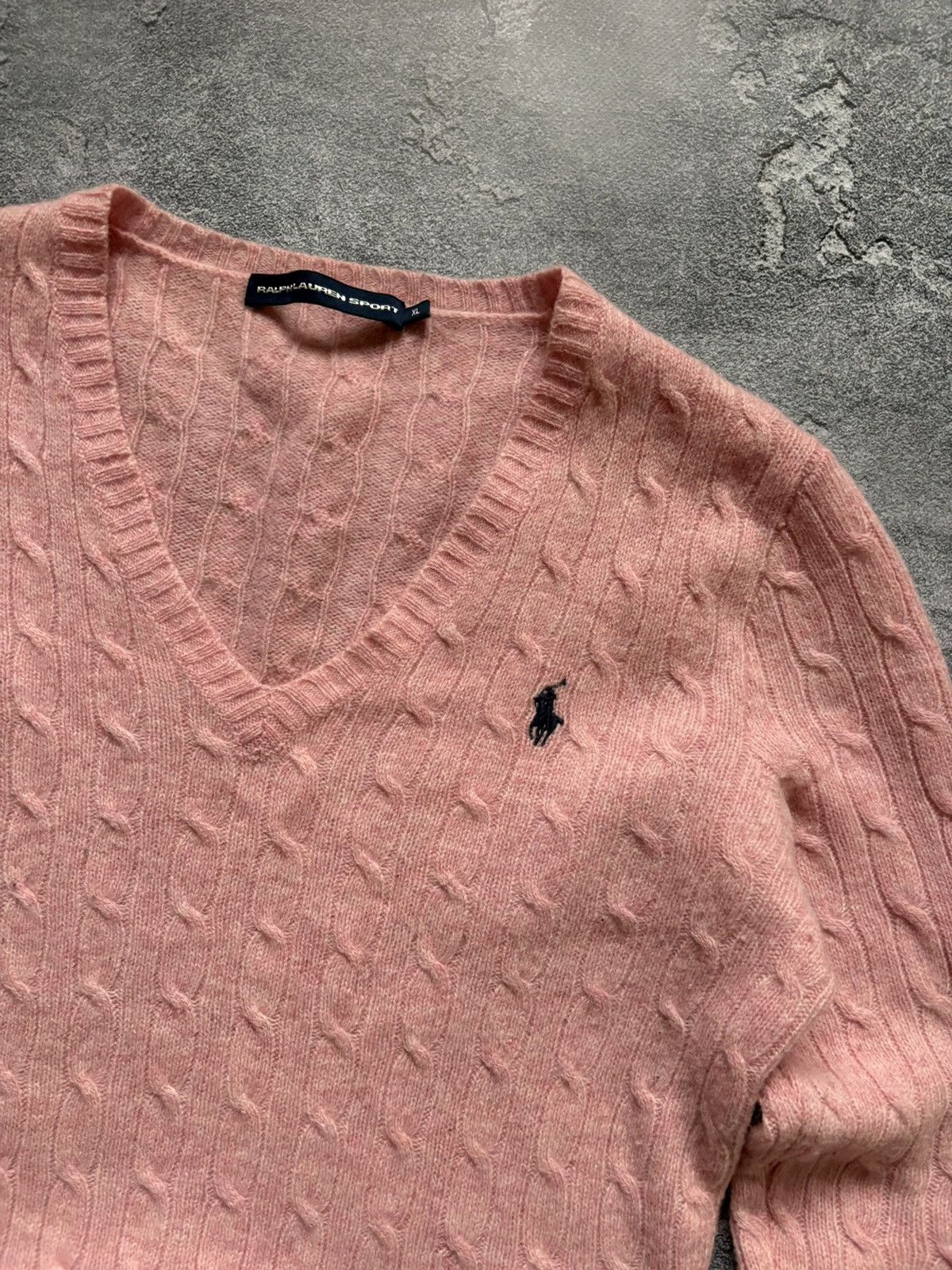 Polo Ralph Lauren Vintage Polo Ralph Lauren V-Neck Wool Pink Knitted Sweater Size XL / US 12-14 / IT 48-50 - 5 Thumbnail