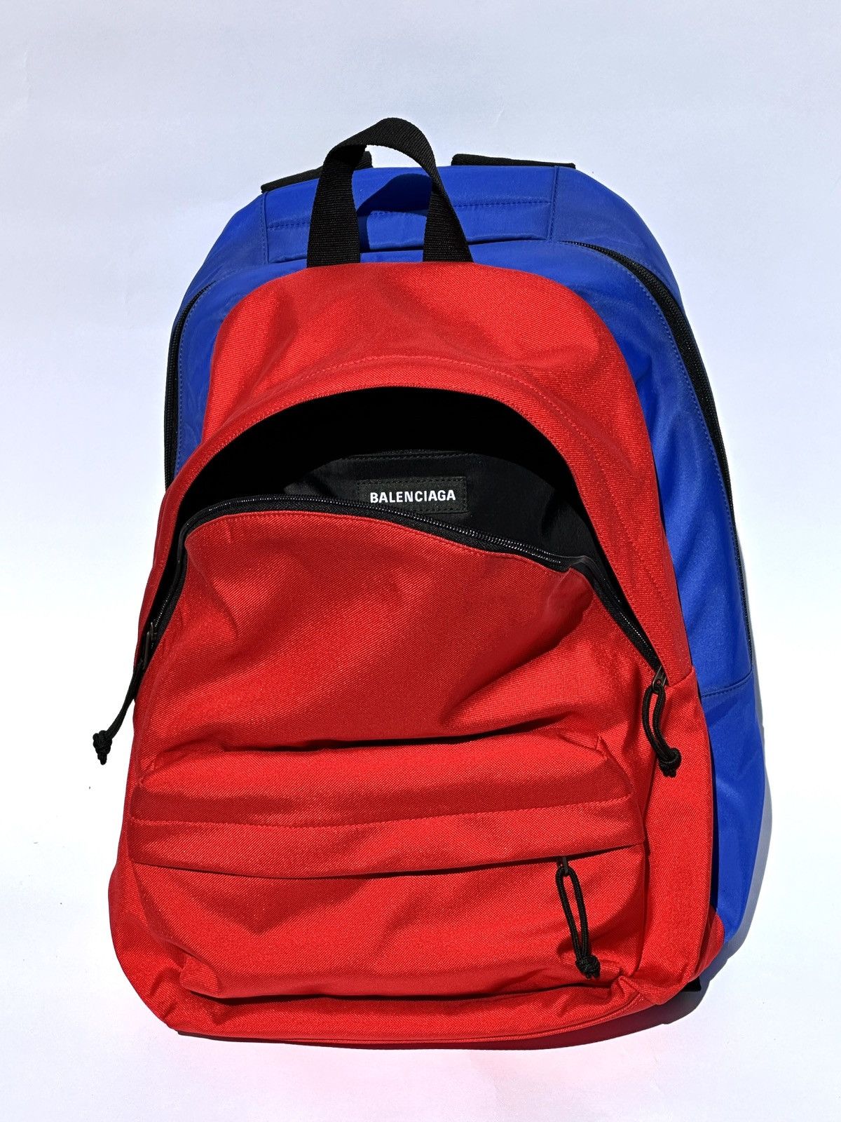 Balenciaga Demna Balenciaga Nylon Dbl Pack Backpack Blue/Red Size ONE SIZE - 4 Thumbnail