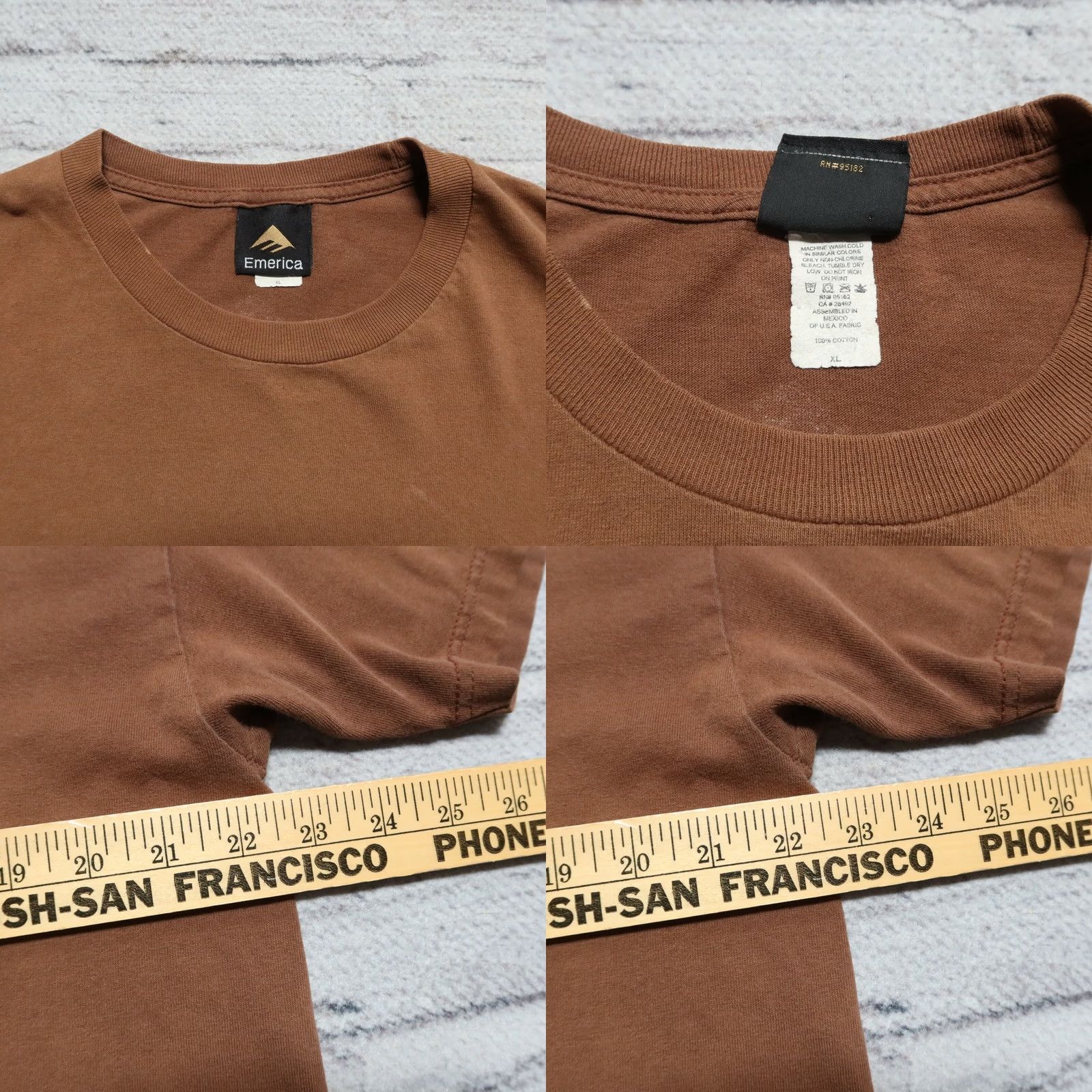 Emerica Vintage Emerica SK8 Head Shirt XL Mens Brown 90s Skate Punk Size US XL / EU 56 / 4 - 8 Thumbnail
