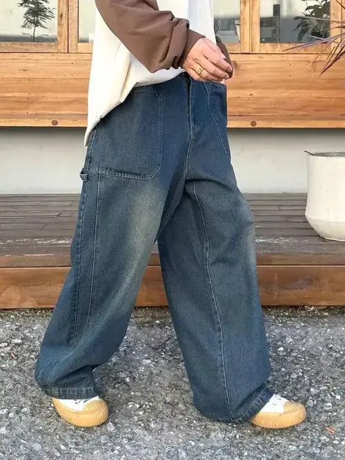 Japanese Brand Wide Leg Oversize Jean Size US 38 / EU 54 - 2 Thumbnail
