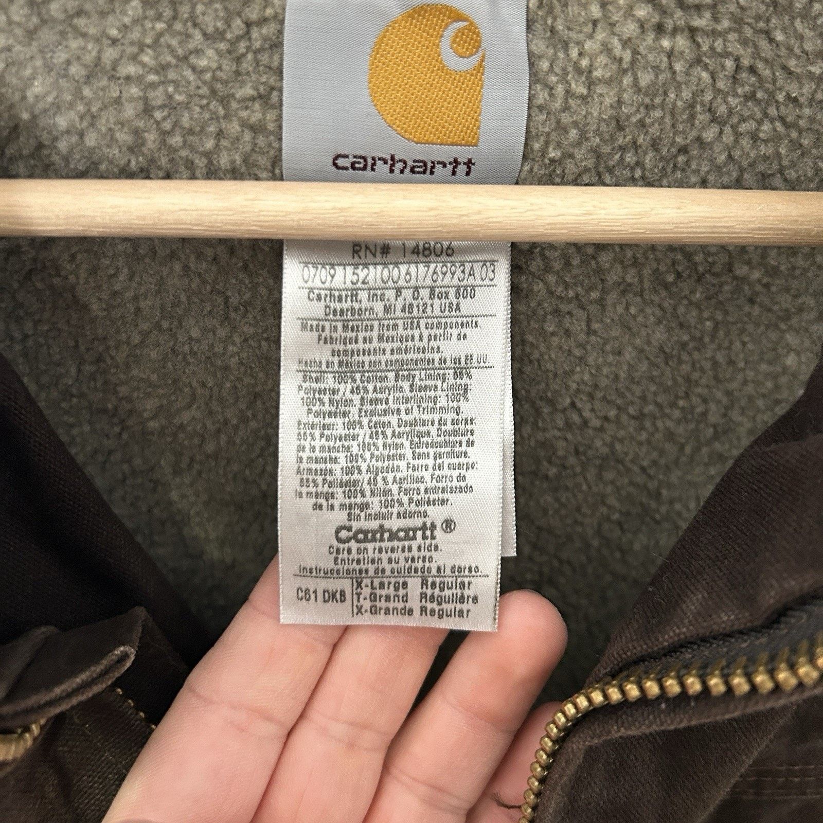 Carhartt Vintage Carhartt Sherpa-Lined Ridge Jacket “Dark Brown” C61 Size US XL / EU 56 / 4 - 11 Thumbnail