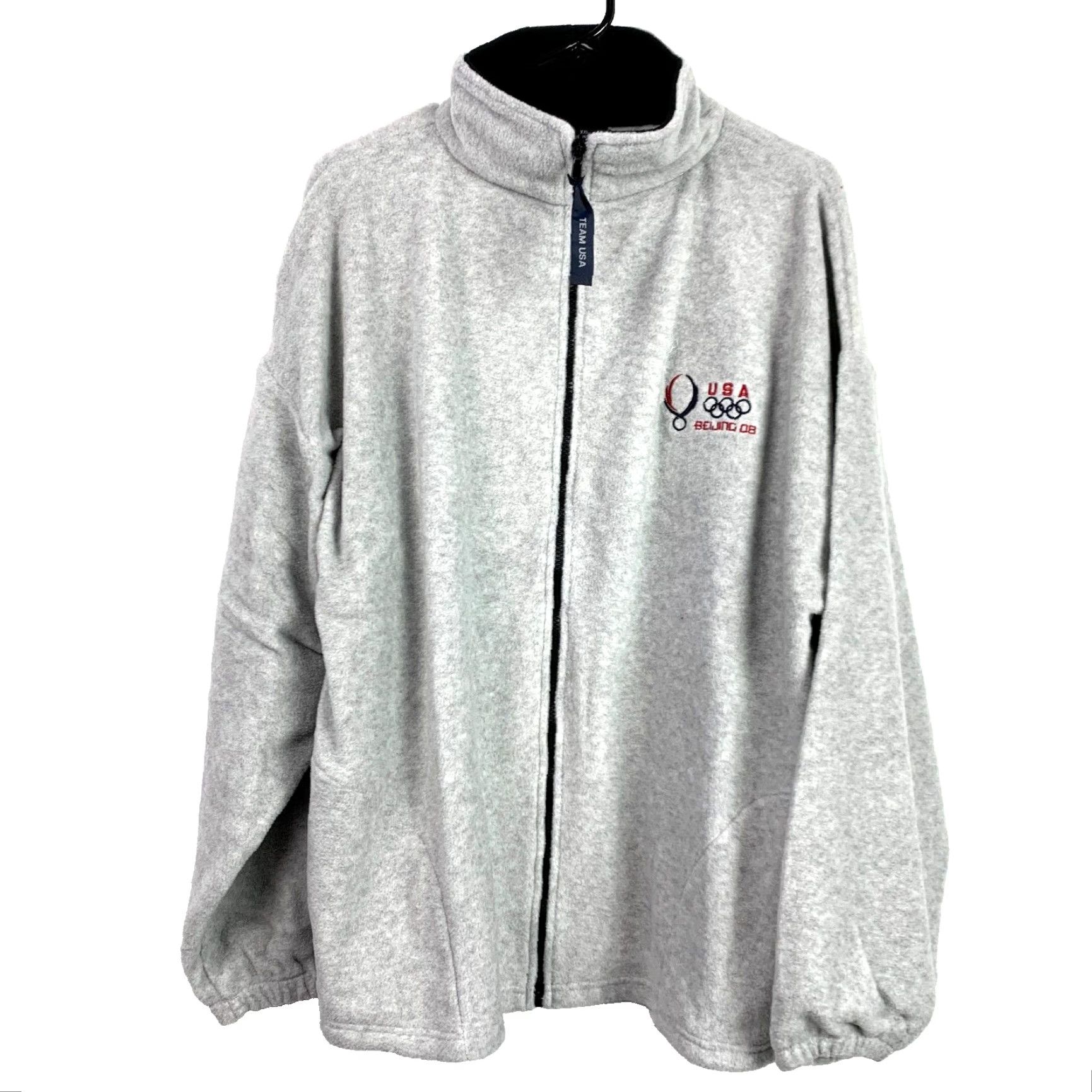 Vintage VINTAGE 2008 Beijing Team USA Olympics Gray Fleece Jacket XXL Size US XXL / EU 58 / 5 - 2 Thumbnail