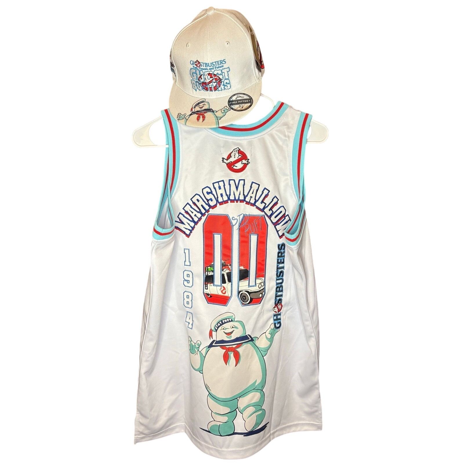 Other NWT SZ M - Ghostbusters Basketball Jersey & 7 1/4 Hat Size US M / EU 48-50 / 2 - 2 Thumbnail