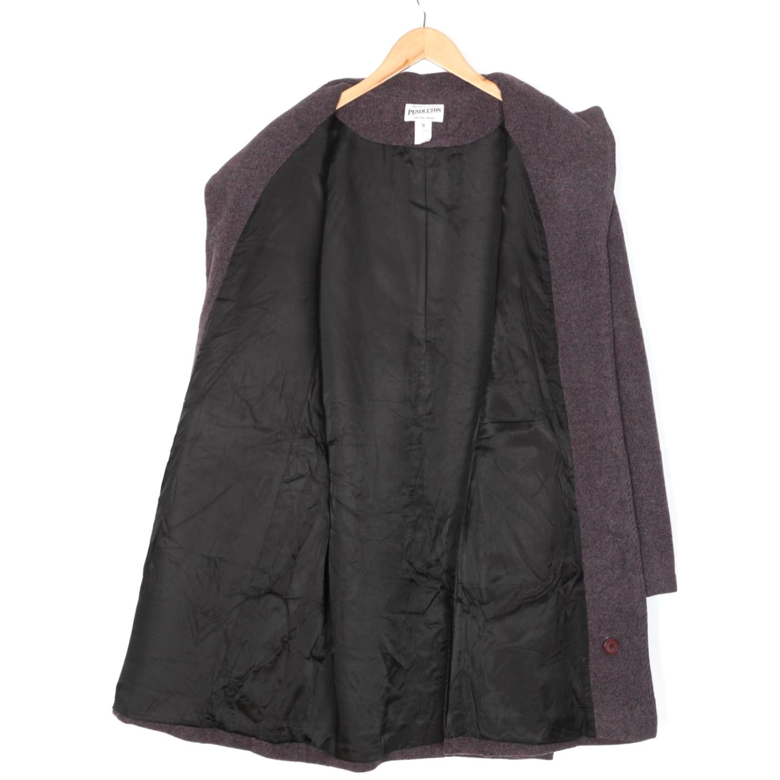 Pendleton PENDLETON Wool Coat Women Size 18 MJ5377 - Overcoat, Regular, Purple, Wool, 18, Coat, Women Size XXL / US 16-18 / IT 52-54 - 3 Thumbnail