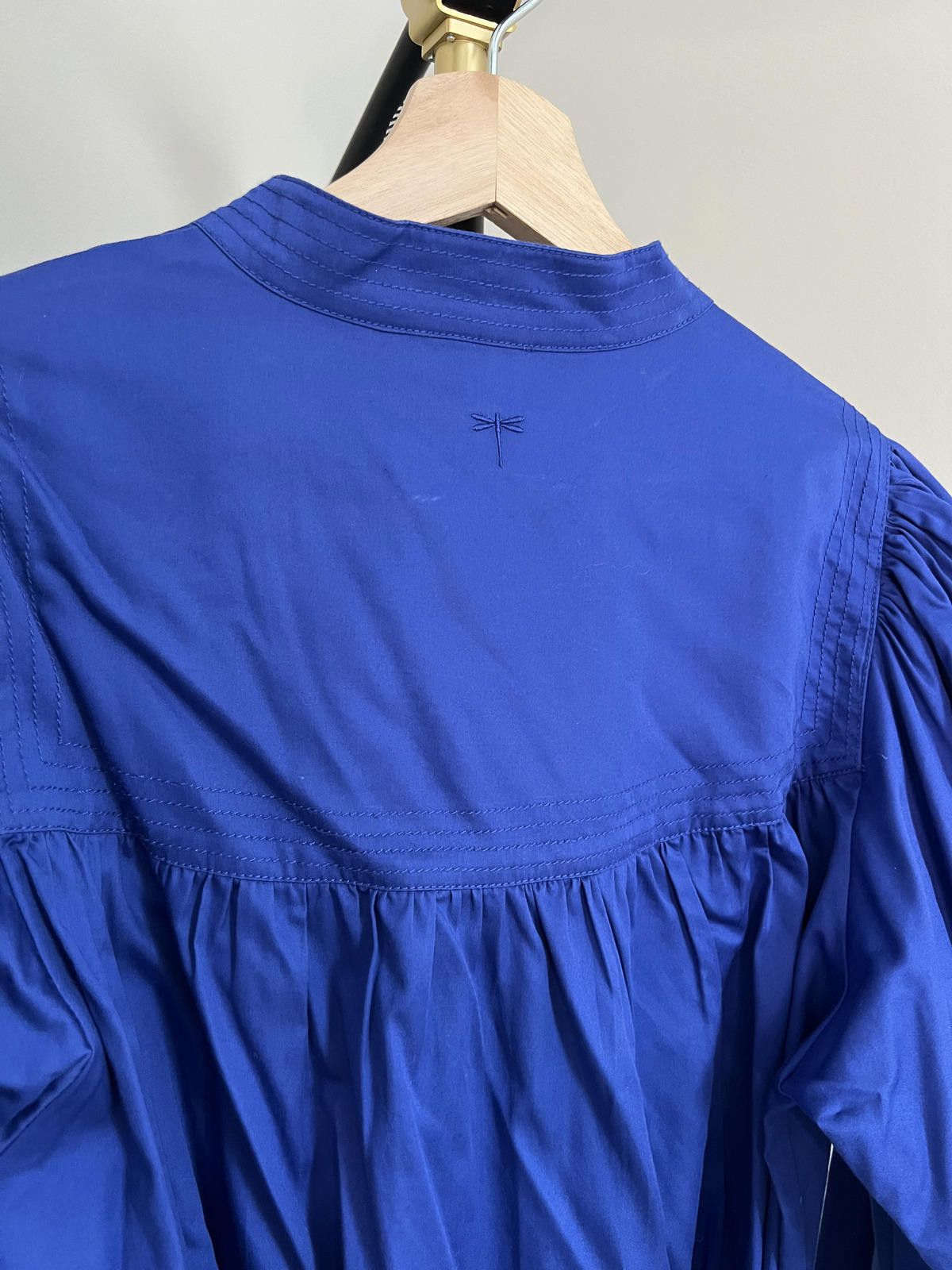 Other Tyler Boe Royal Blue Puff Sleeve Tie Waist Mini Dress Size M / US 6-8 / IT 42-44 - 7 Thumbnail