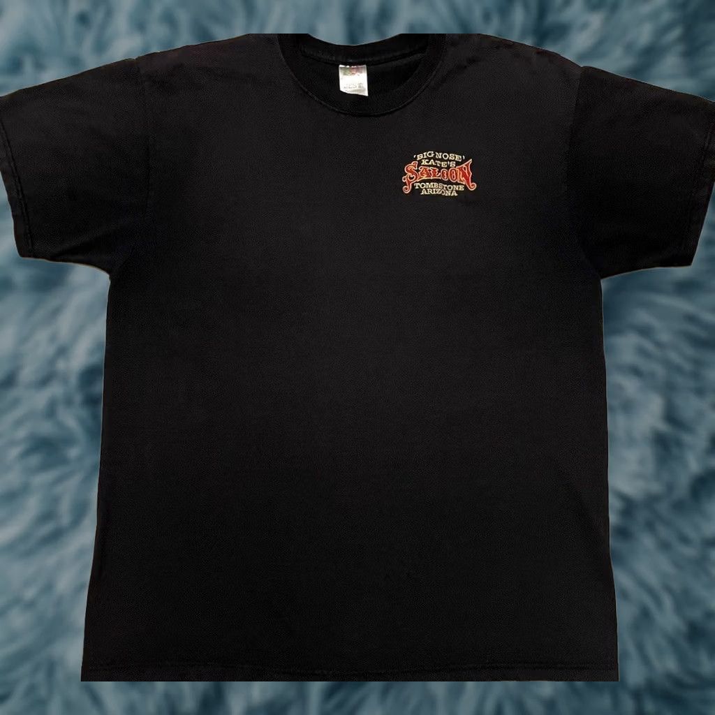 Vintage VINTAGE Big Nose Kates Saloon Tombstone Arizona Faded Shirt XL Black Harley Grunge 80s 90s Bar Joke Humor USA Western Rock Mens T-Shirt Size US XL / EU 56 / 4 - 1 Thumbnail