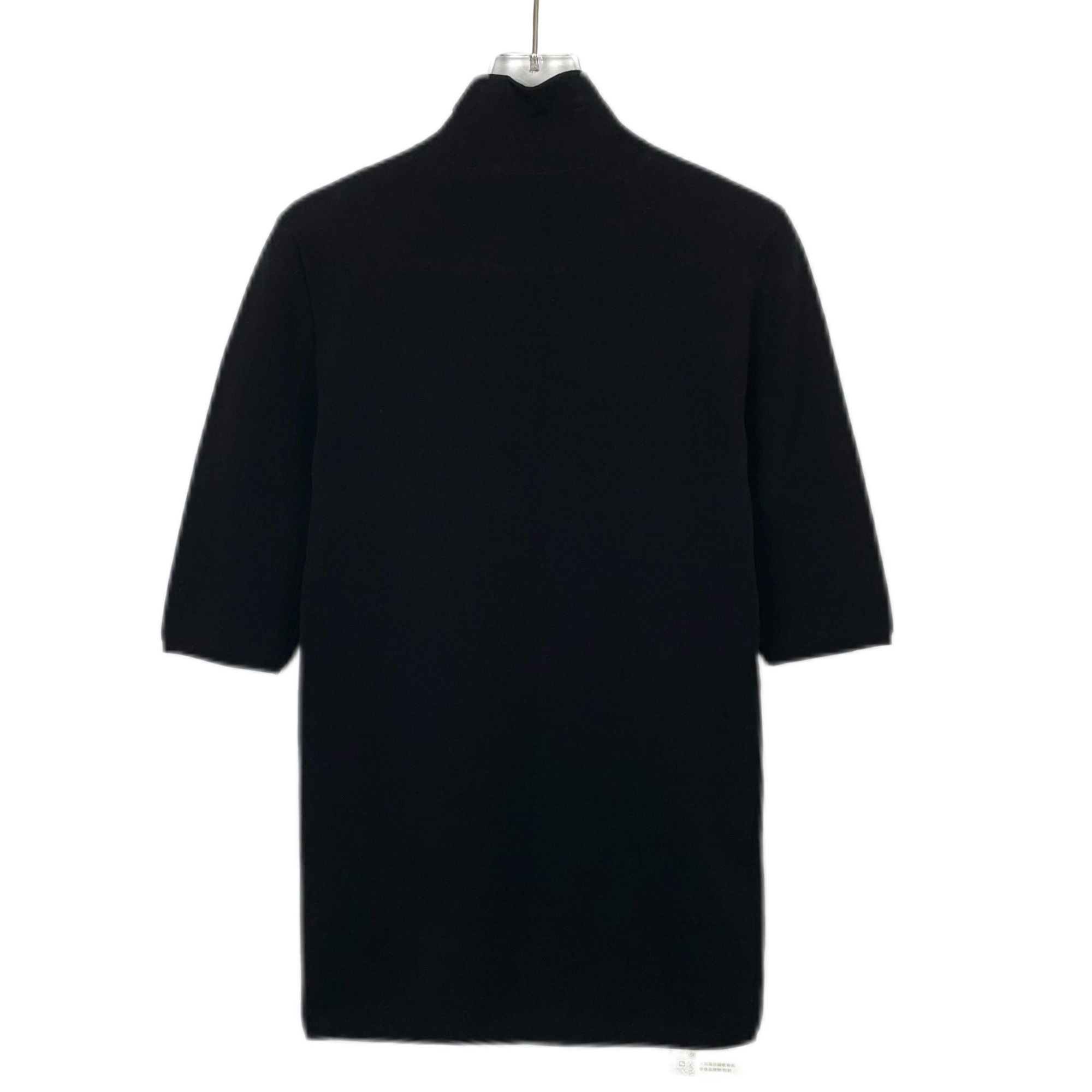 Prada X9309 Prada black logo triangle logo wool knit short sleeves Size US M / EU 48-50 / 2 - 2 Thumbnail
