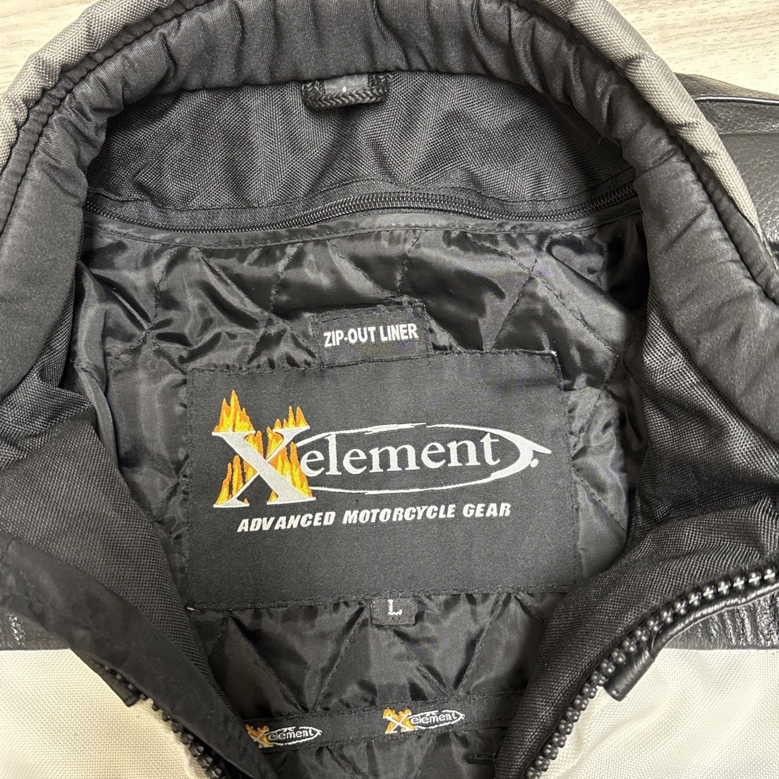 Xelement XElement Leather Motorcycle Jacket Mens L Black Reflective W Size US L / EU 52-54 / 3 - 7 Thumbnail