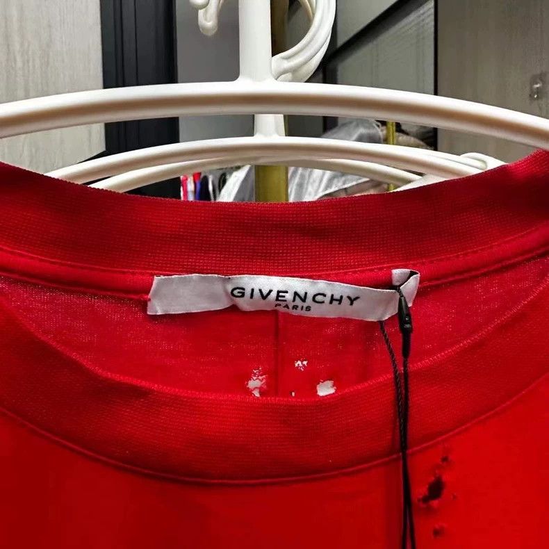 Givenchy Givenchy Red Short Sleeve with Holes, size XS Size US XS / EU 42 / 0 - 2 Thumbnail