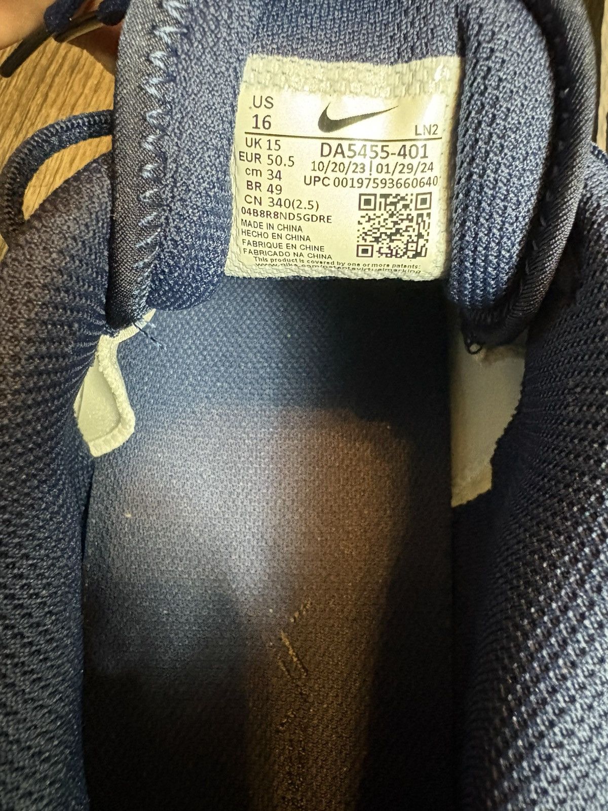 Nike Nike Vapor Edge Speed 360 2 Midnight Navy DA5455-401 Men 16 Size US 15 / EU 48 - 7 Thumbnail