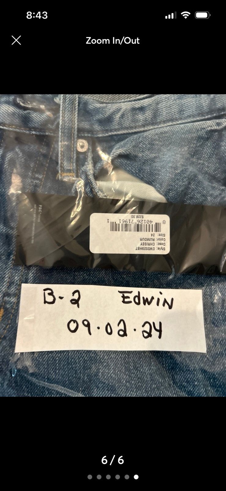 Edwin Edwin jeans Chrissy size 24 button fly flare NWT Size 24" / US 00 / IT 34 - 5 Thumbnail