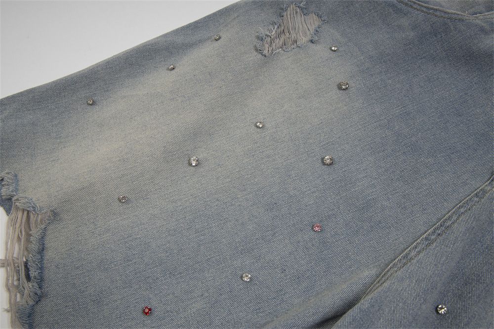 Japanese Brand × Jean Hot Drilling Holes Burr Jorts Size US 29 - 5 Thumbnail