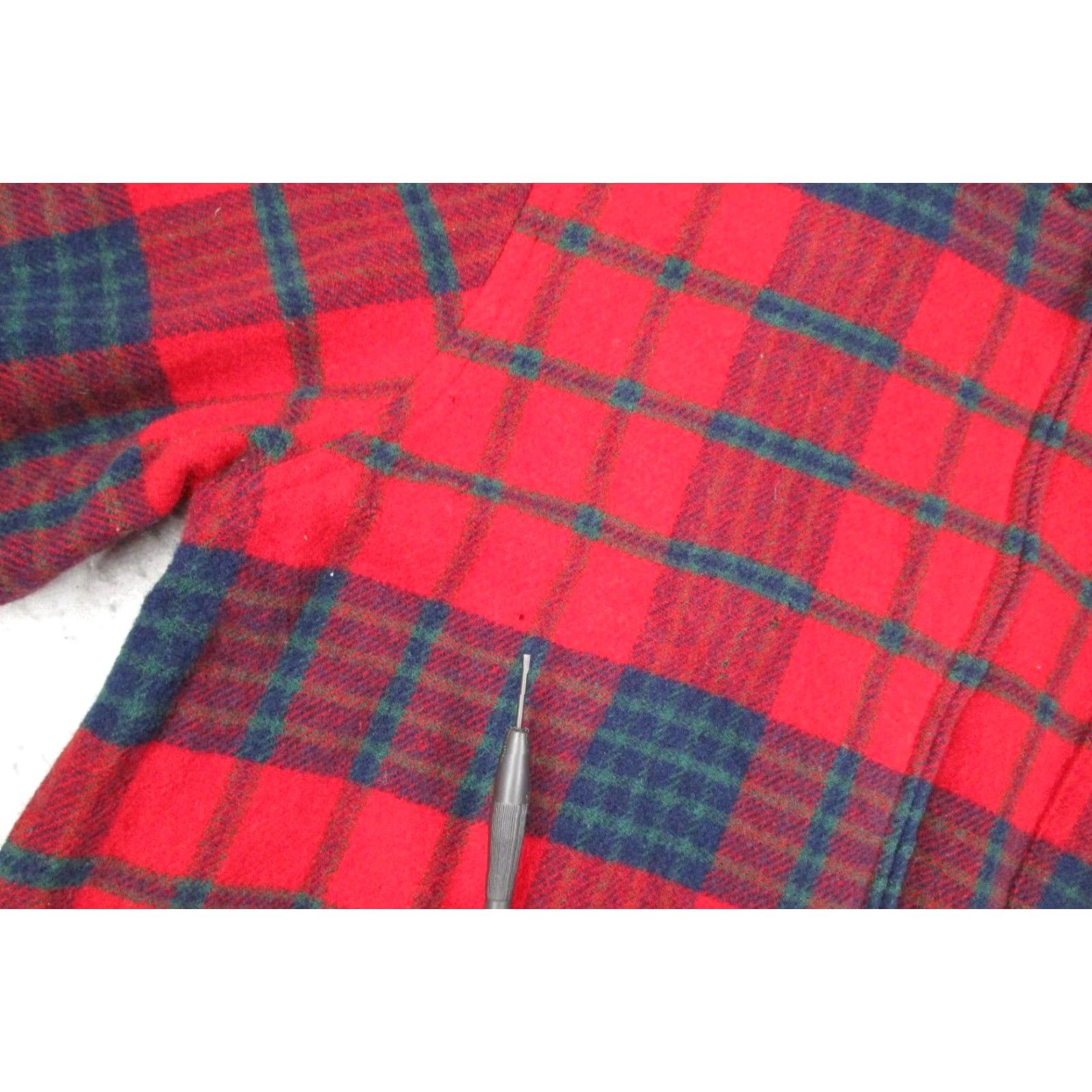 Ralph Lauren VINTAGE LAUREN RALPH LAUREN Jacket Mens Medium Red Plaid Full Zip Lambswool Loop Collar Bomber Jacket Size US M / EU 48-50 / 2 - 6 Thumbnail